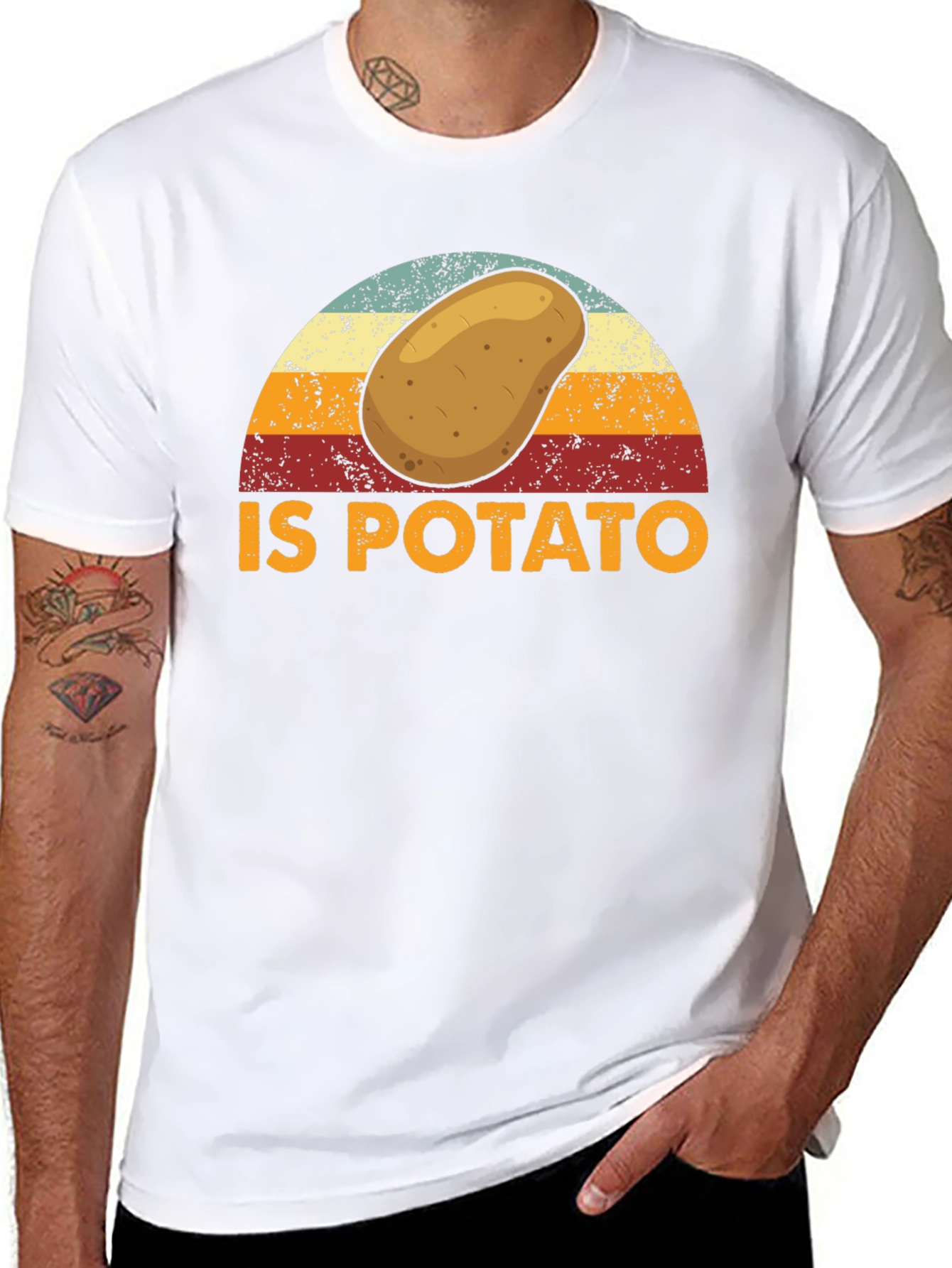 Retro Potato Graphic T-Shirt - Funny Foodie Tee