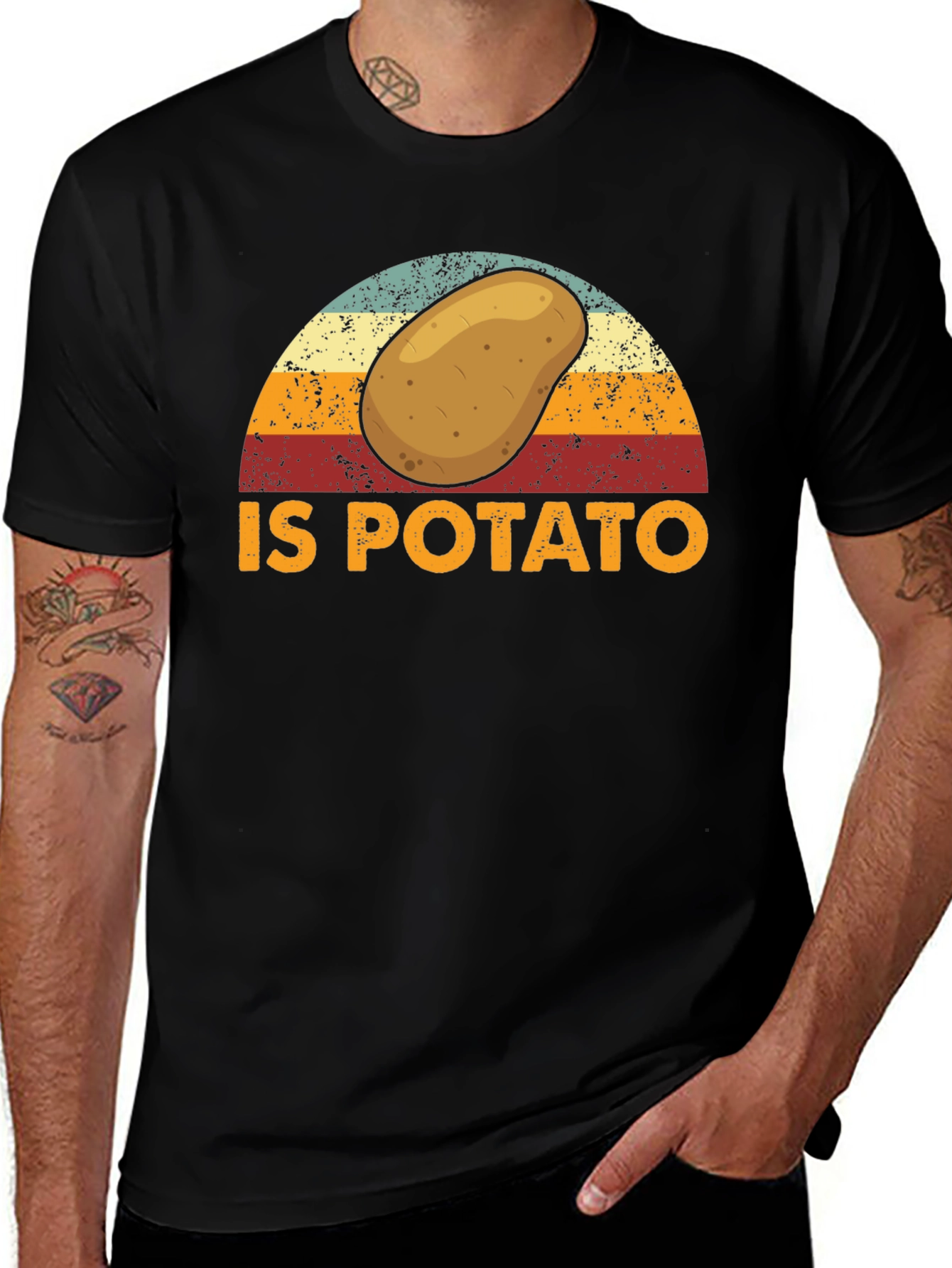 Retro Potato Graphic T-Shirt - Funny Foodie Tee