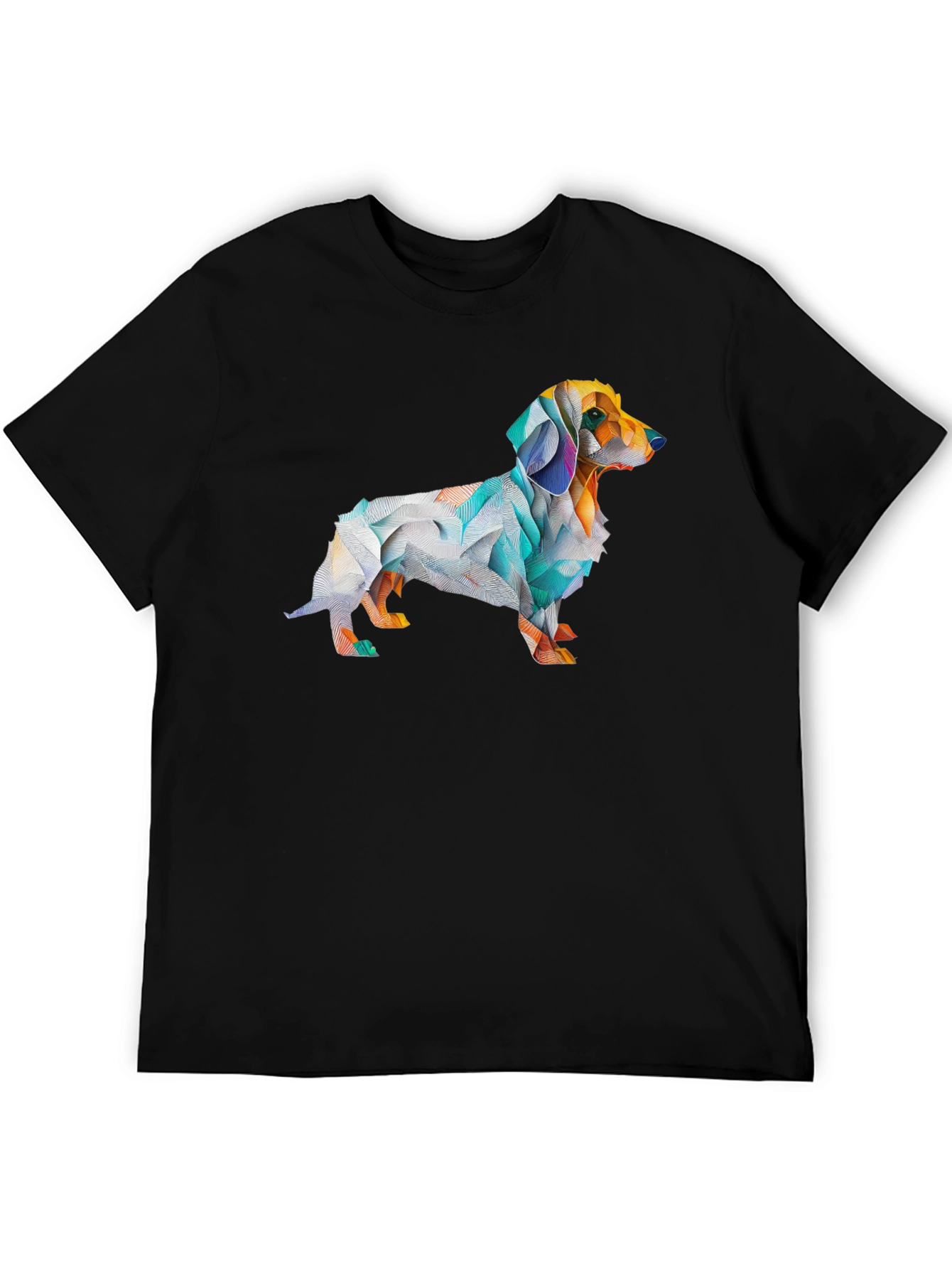 Geometric Dachshund Graphic T-Shirt