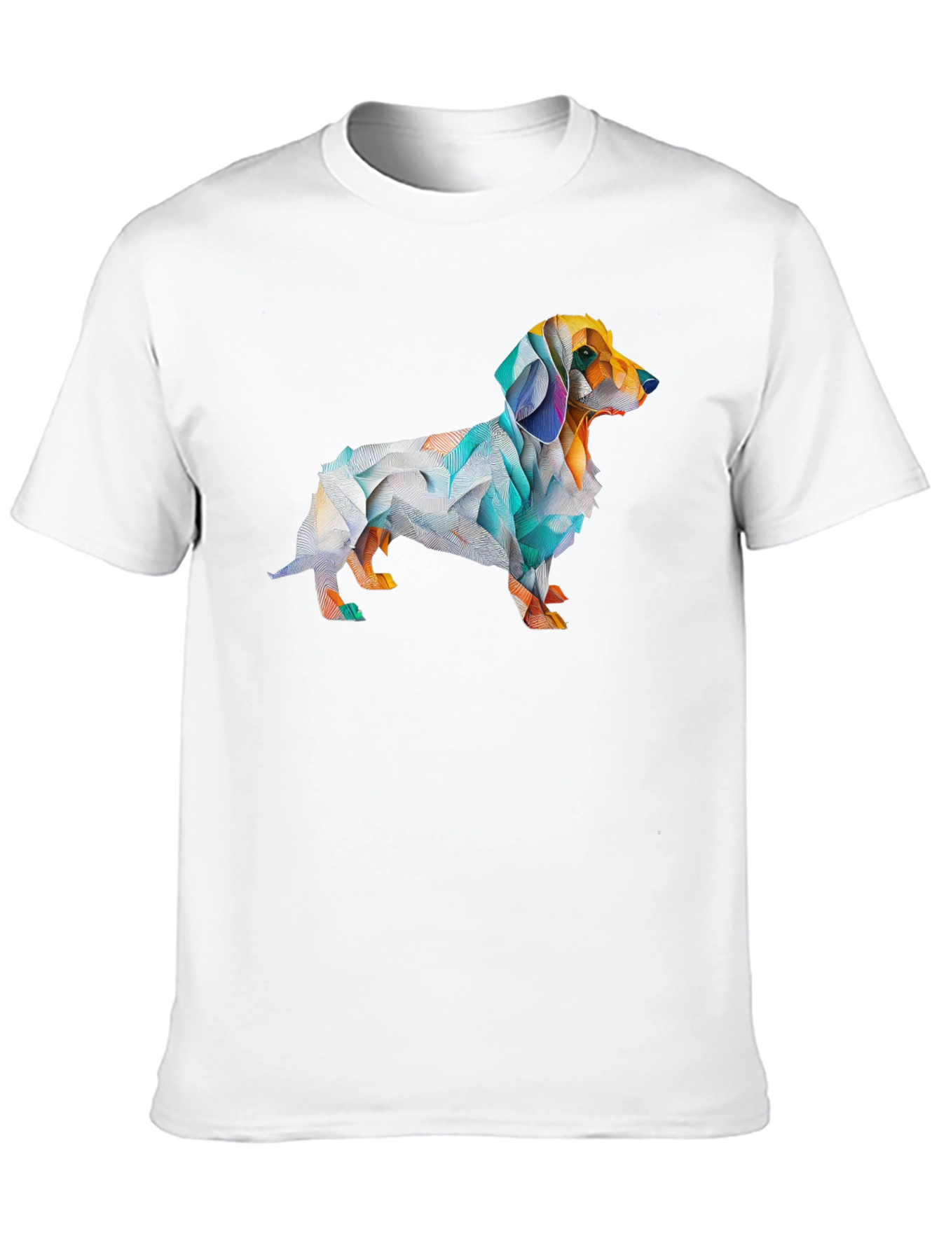 Geometric Dachshund Graphic T-Shirt