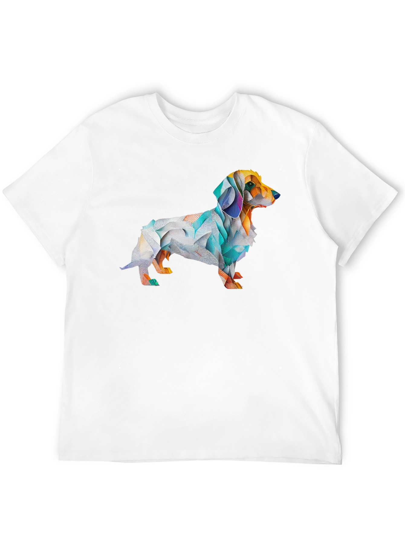 Geometric Dachshund Graphic T-Shirt
