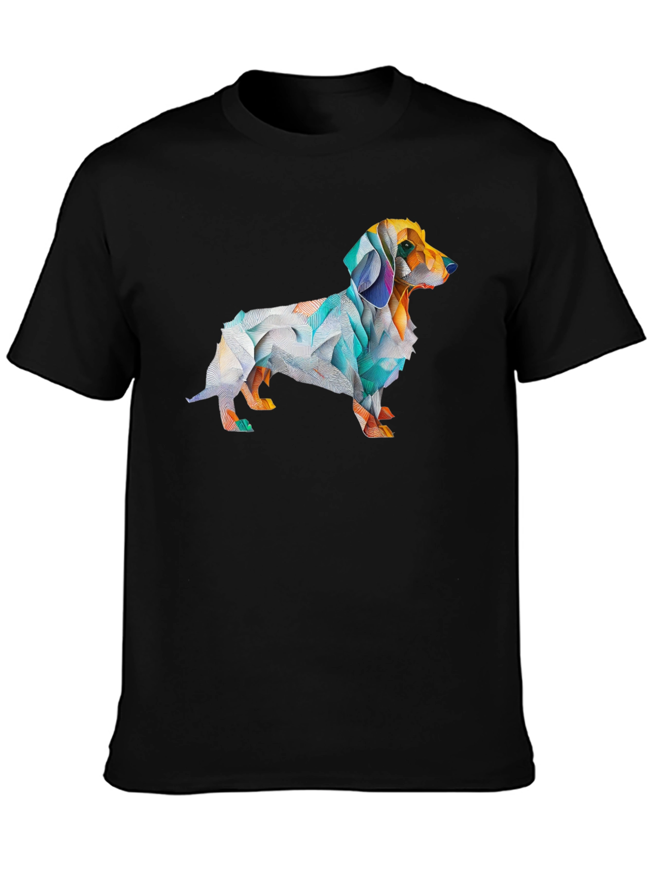 Geometric Dachshund Graphic T-Shirt