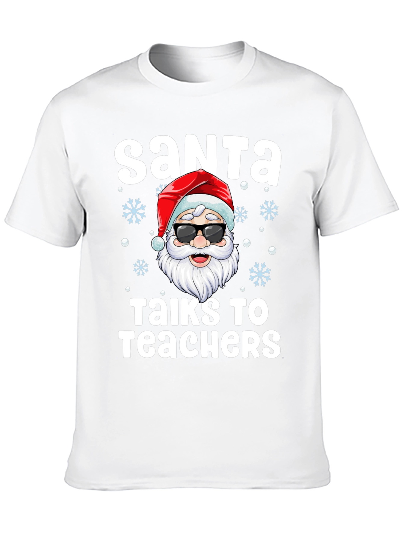 Santa Talks to Teachers Graphic T-Shirt