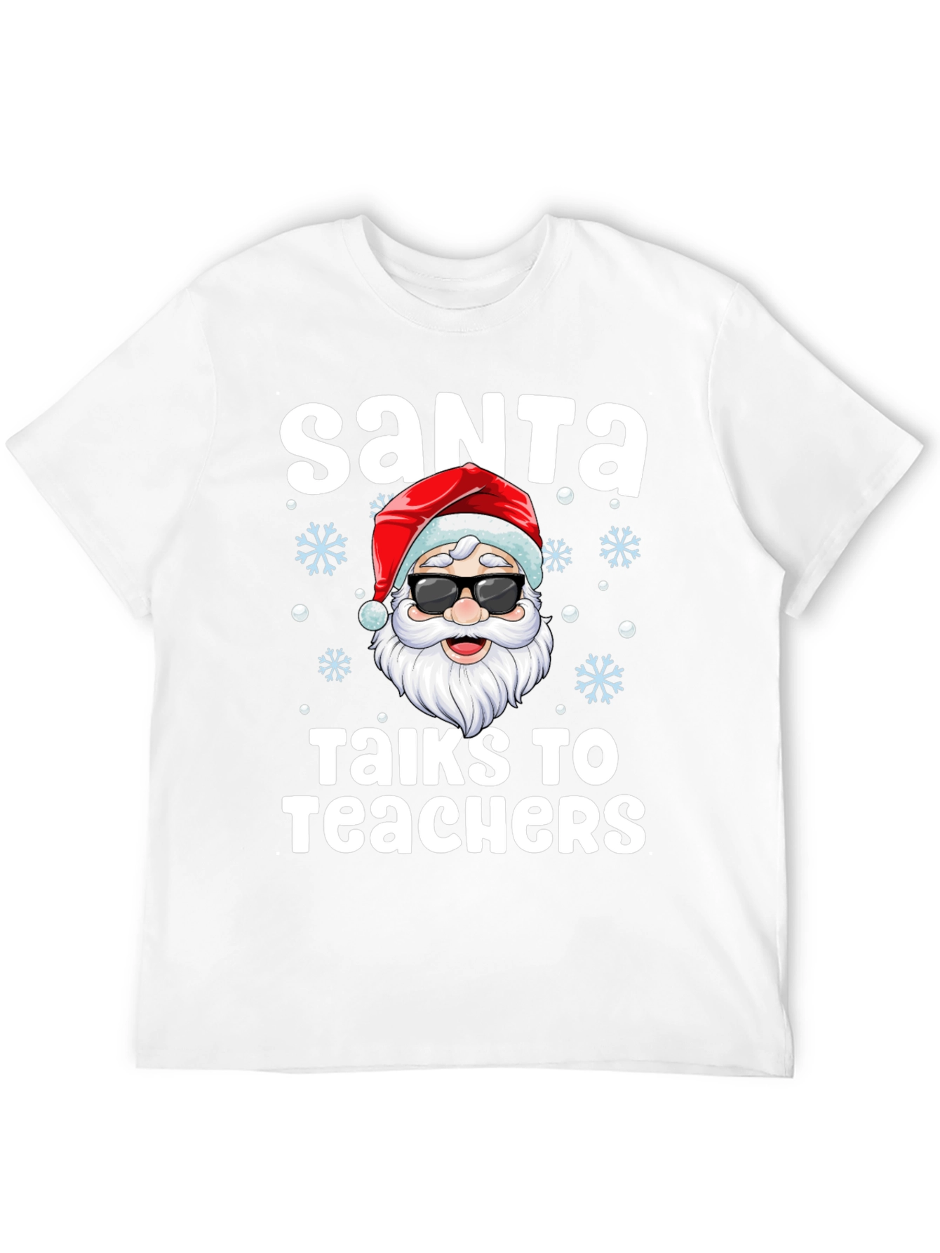 Santa Talks to Teachers Graphic T-Shirt
