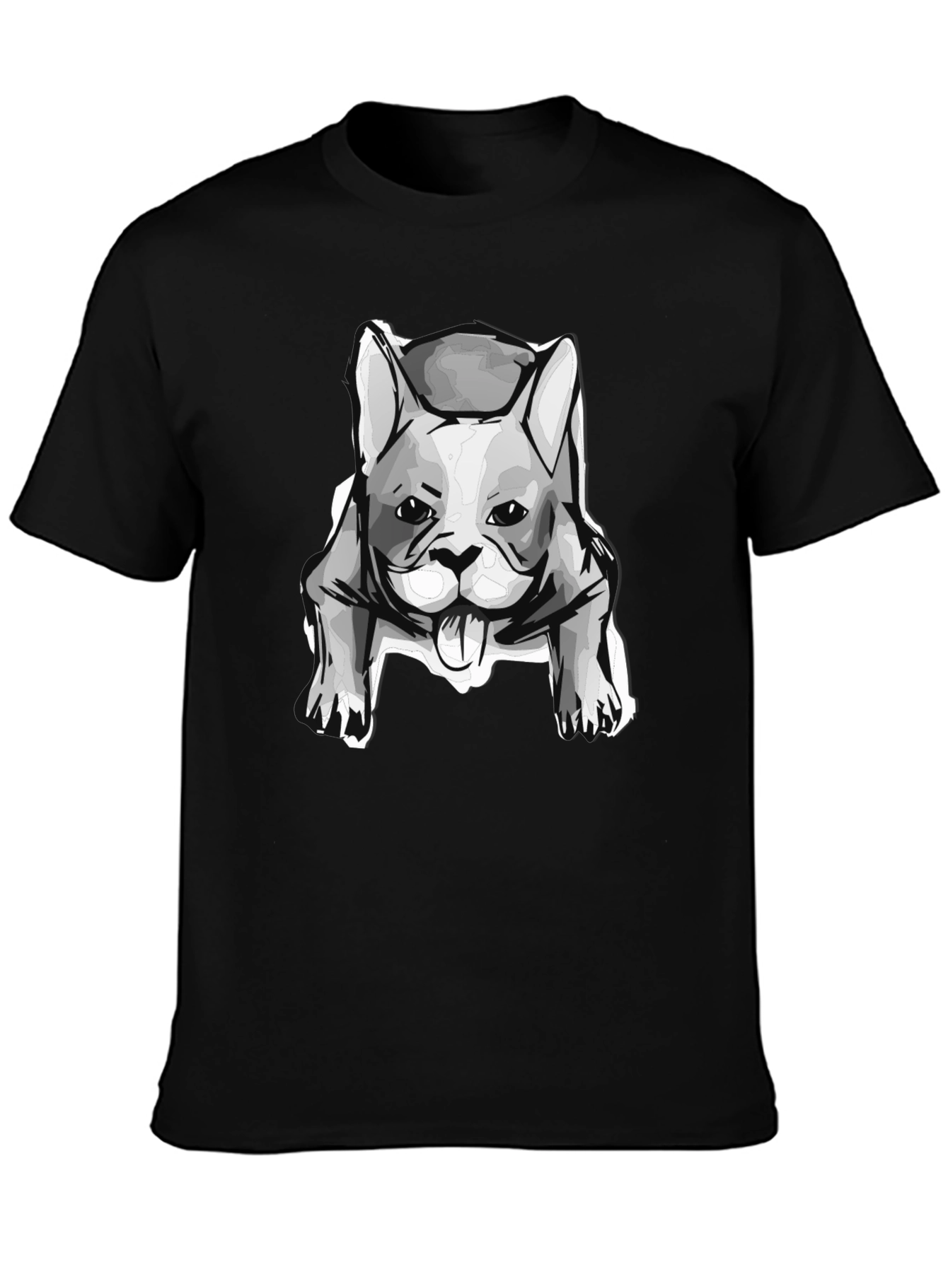 Dog Graphic T-Shirt - Black