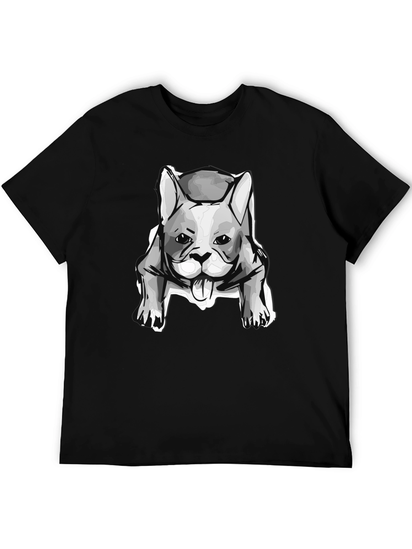 Dog Graphic T-Shirt - Black