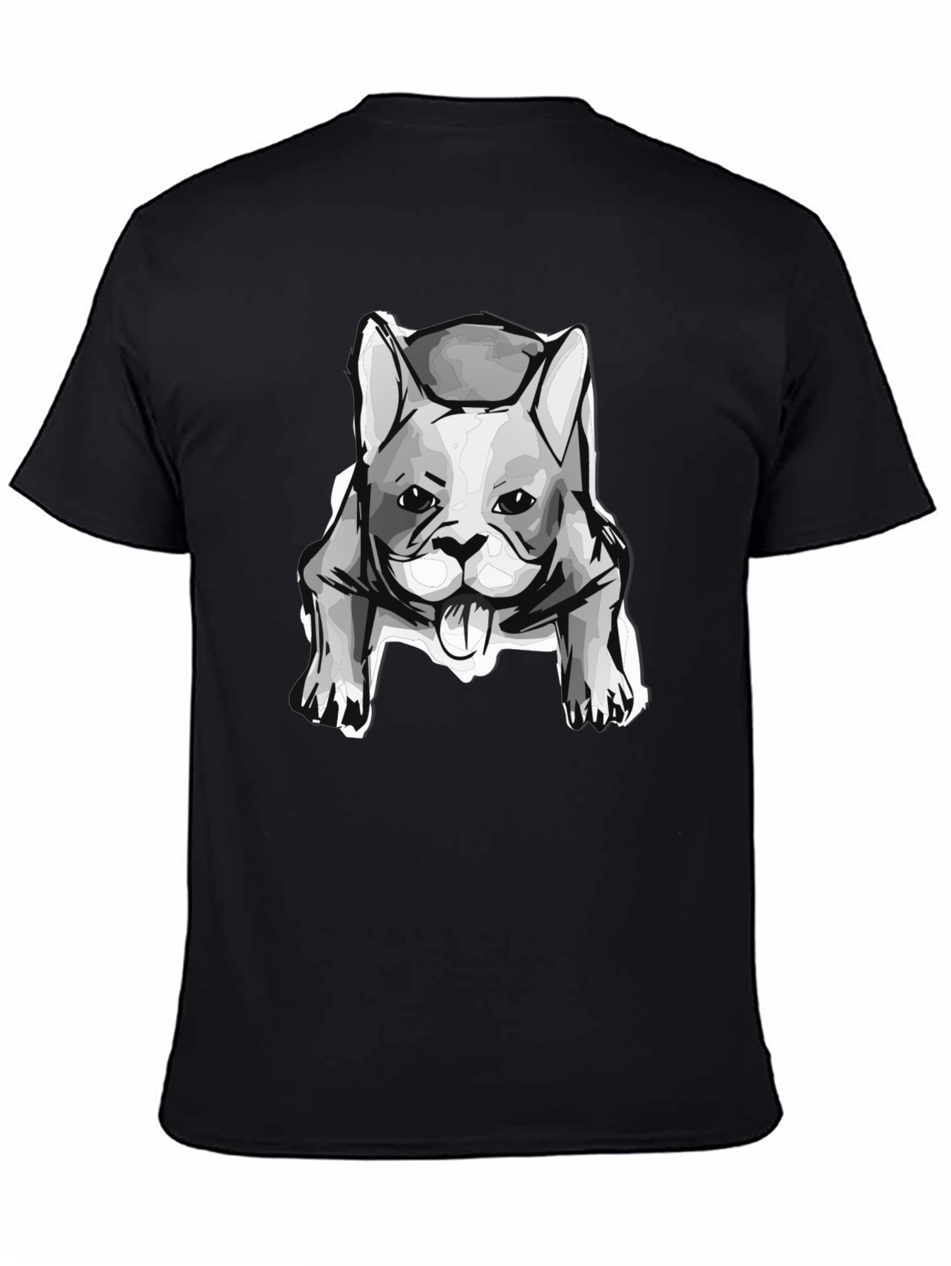 Dog Graphic T-Shirt - Black