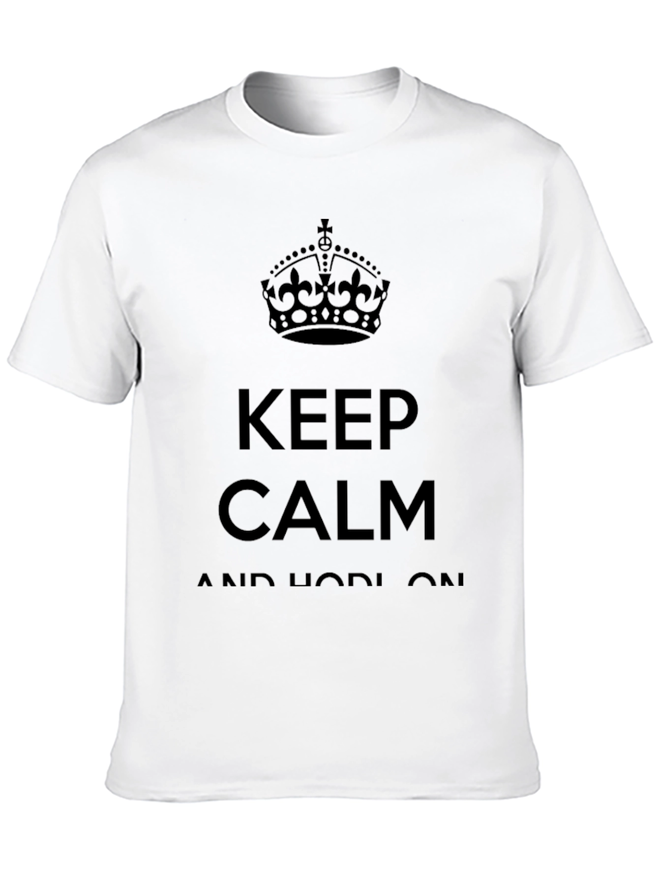 Keep Calm and Hodl On Black T-Shirt