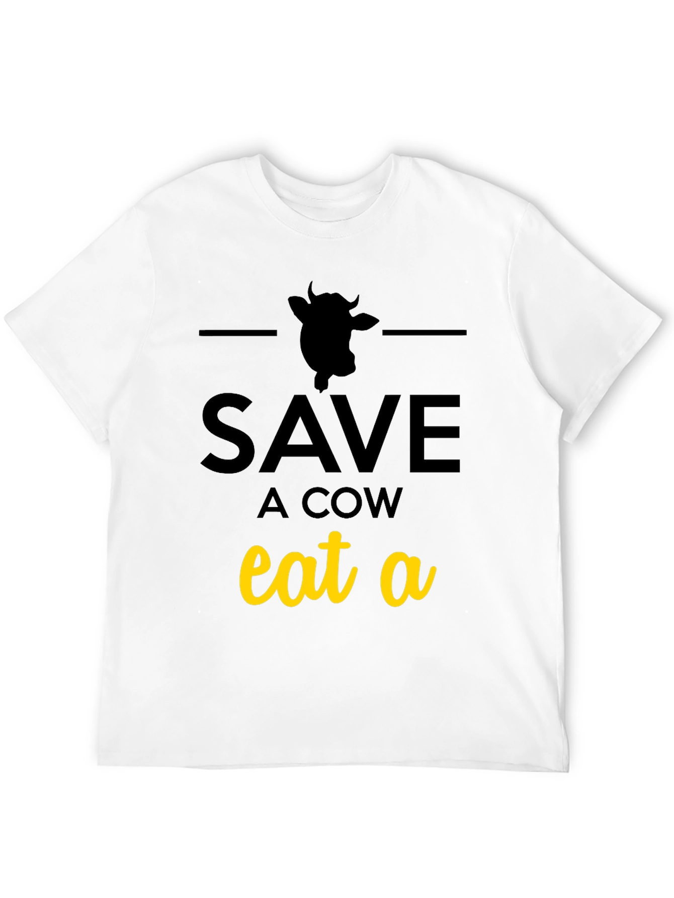 Save a Cow Eat a... T-Shirt - Black