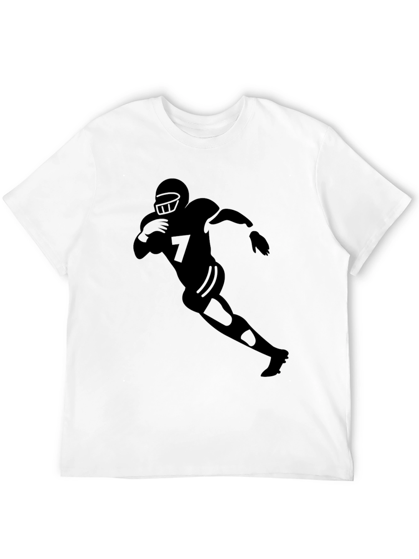 Football Player Number 7 Black T-Shirt