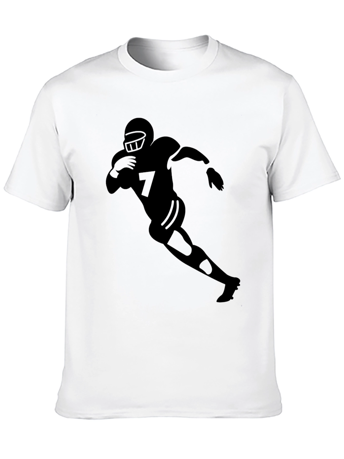 Football Player Number 7 Black T-Shirt