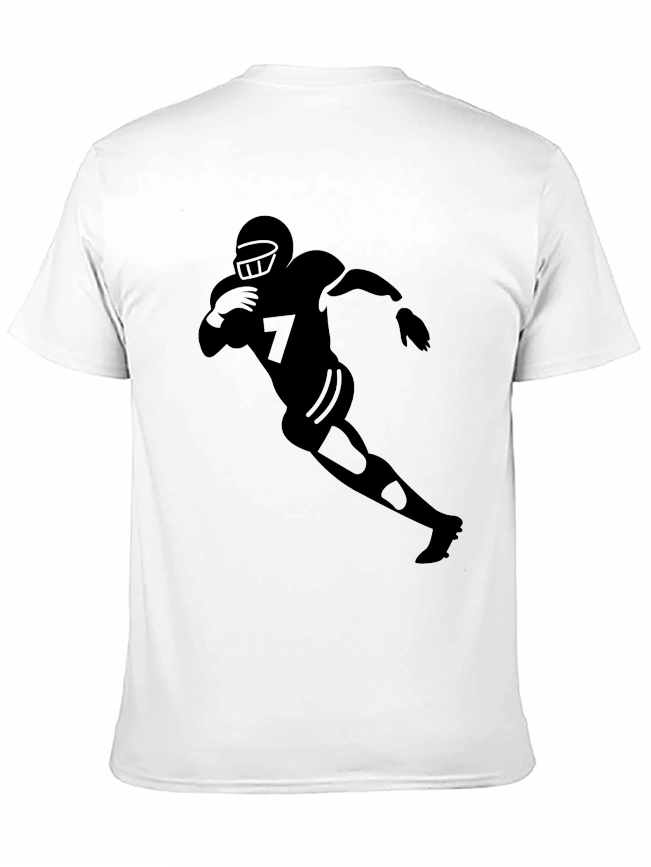 Football Player Number 7 Black T-Shirt