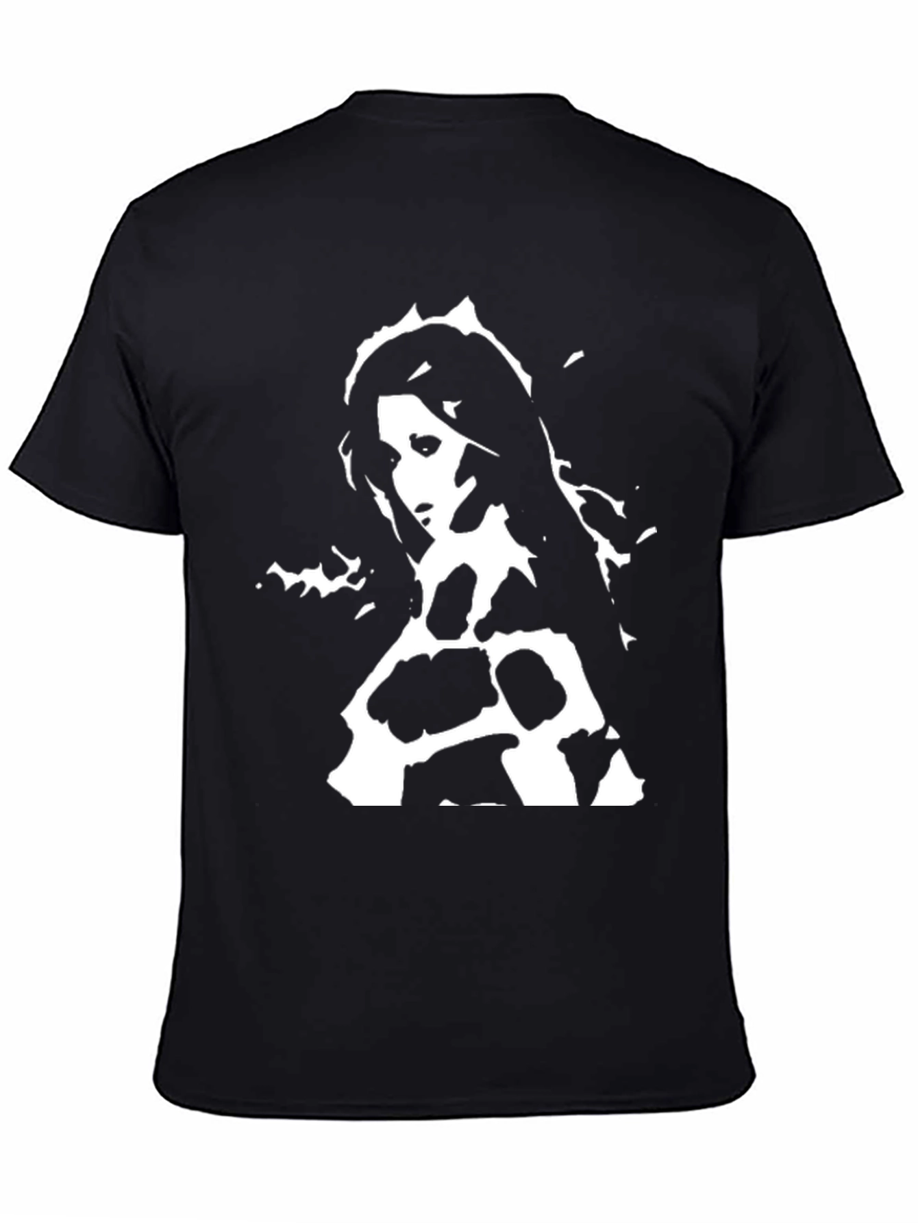 Abstract Girl Black T-Shirt