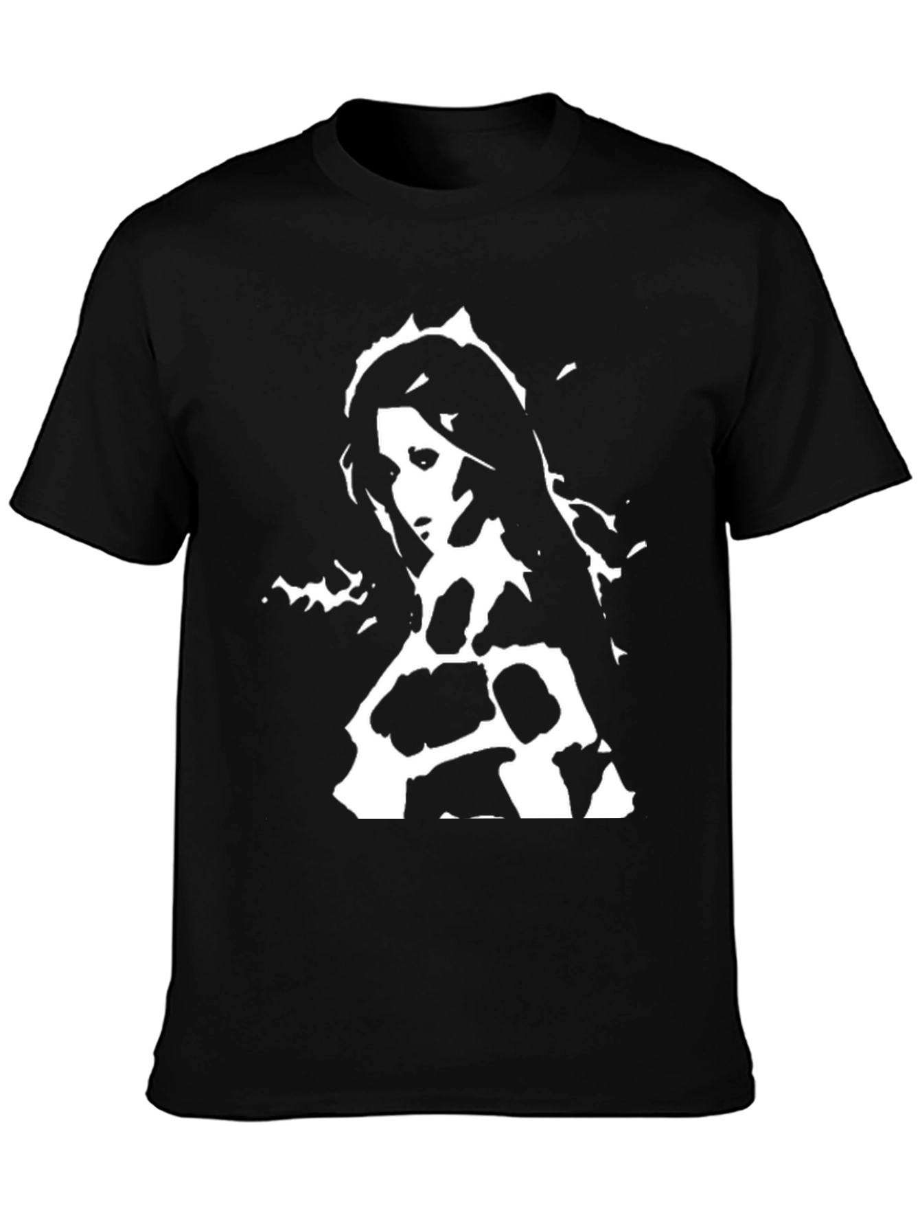 Abstract Girl Black T-Shirt