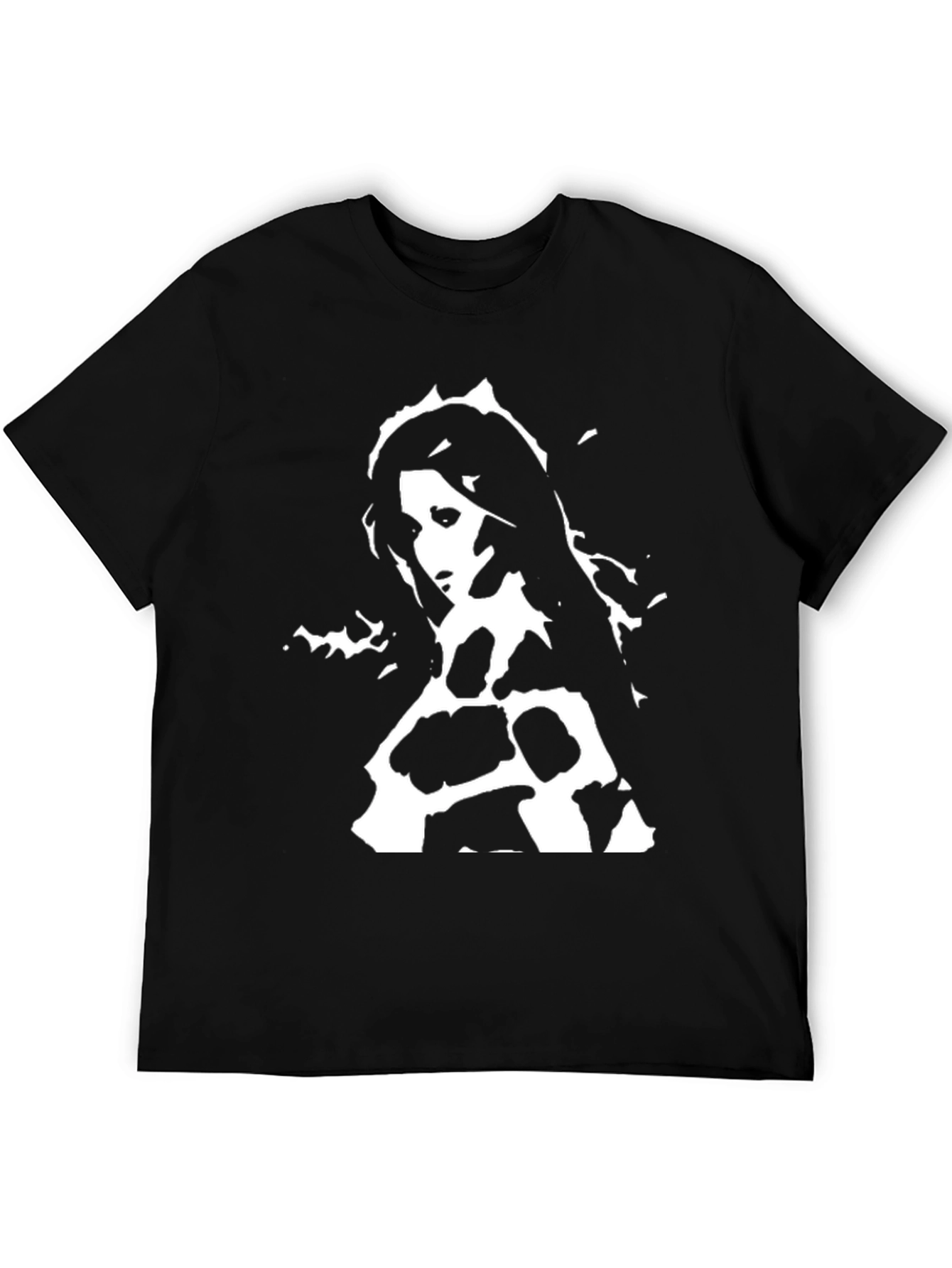 Abstract Girl Black T-Shirt