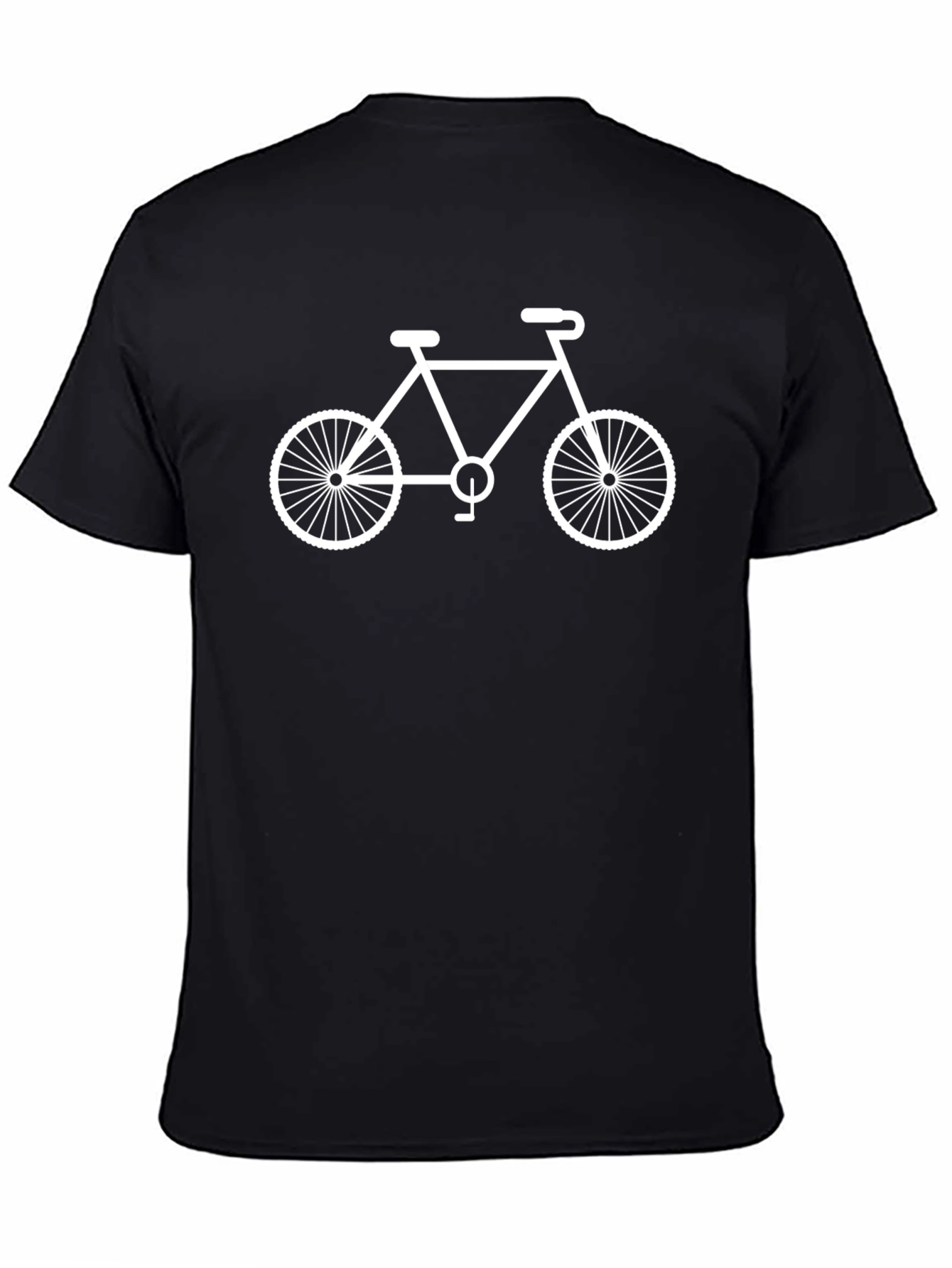 Classic Bicycle Graphic Tee - Black Cotton Shirt