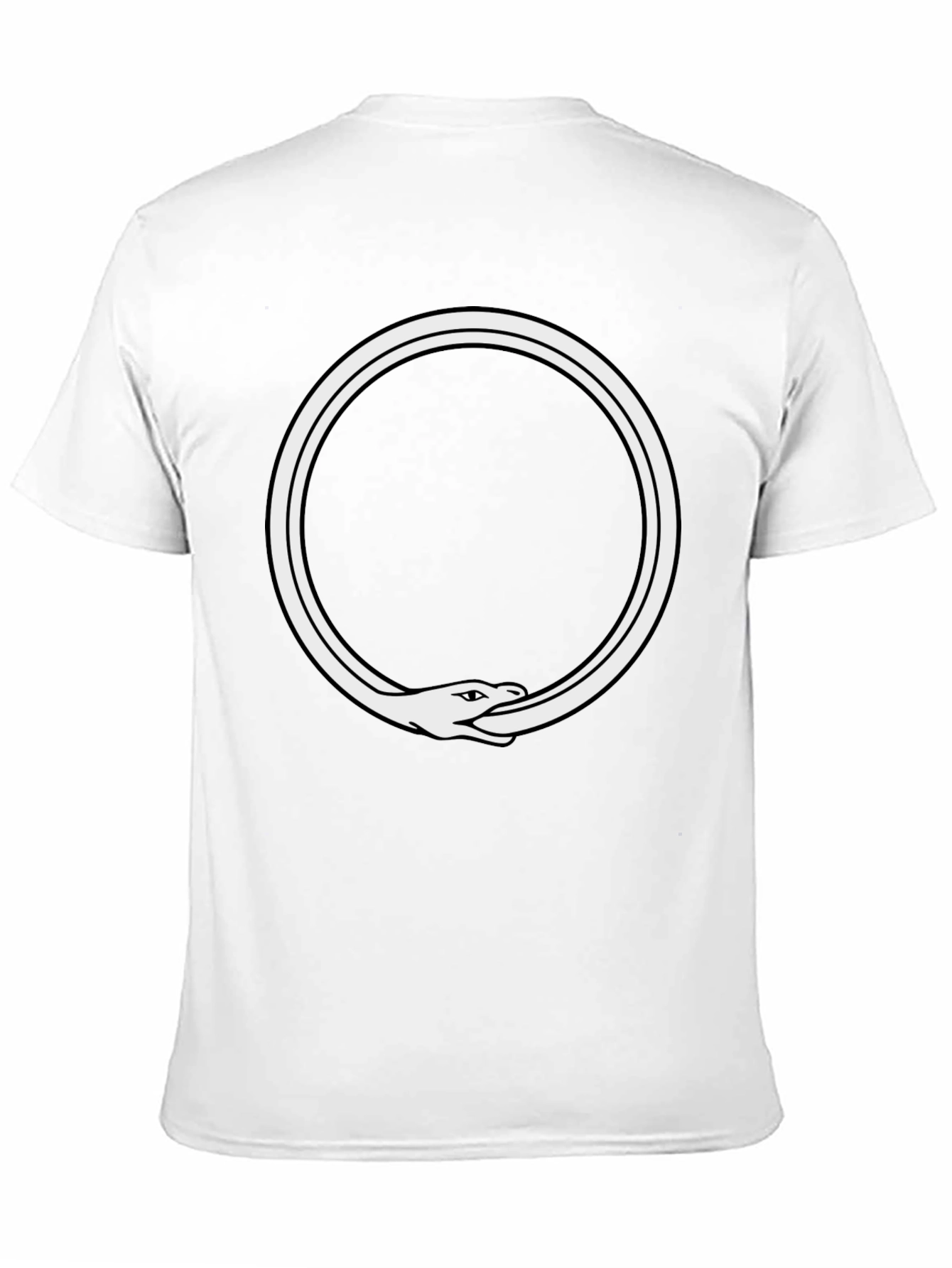 Ouroboros Snake Eating Tail Graphic Tee - Black