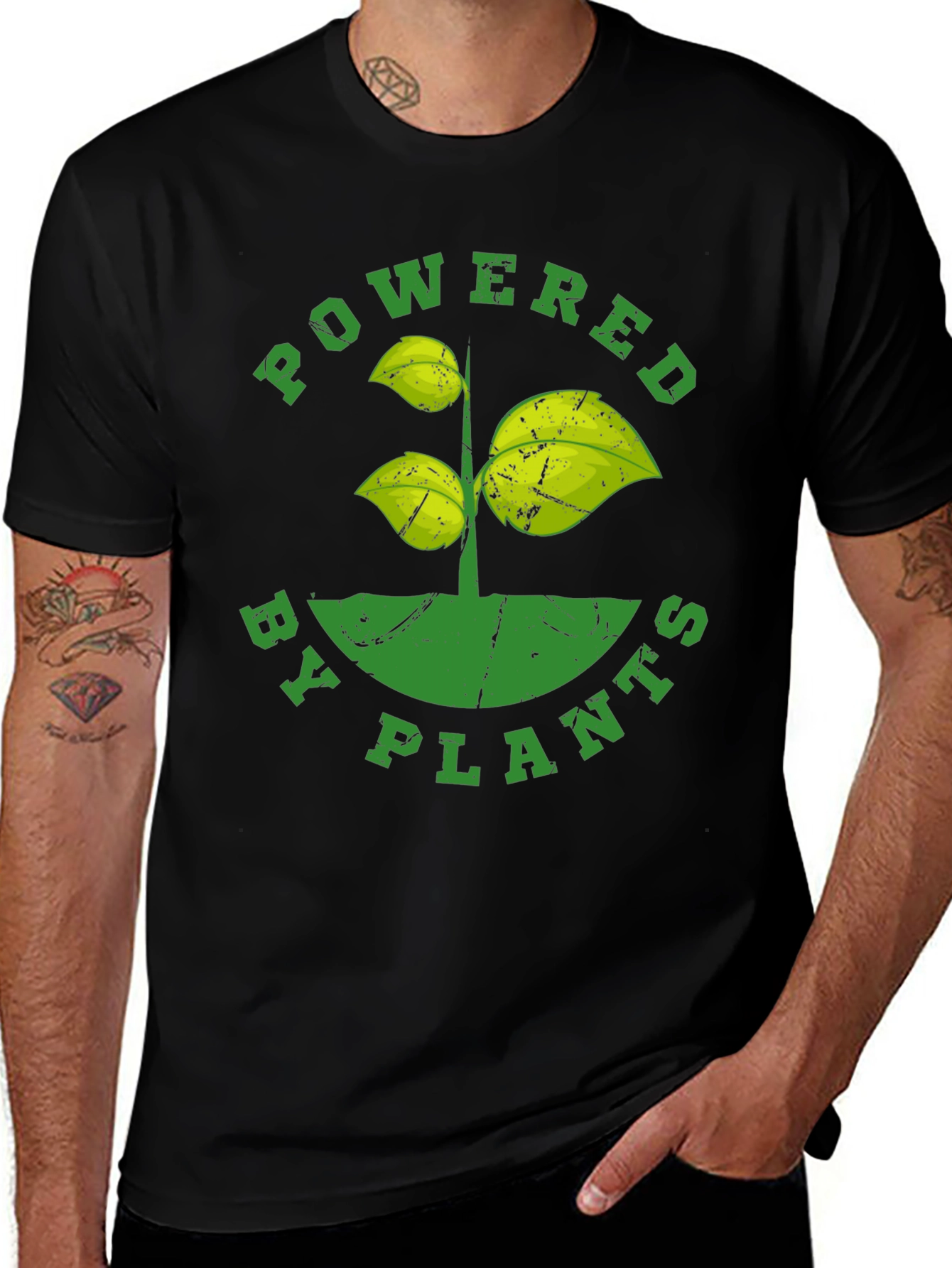 Powered By Plants T-Shirt - Vegan Graphic Tee