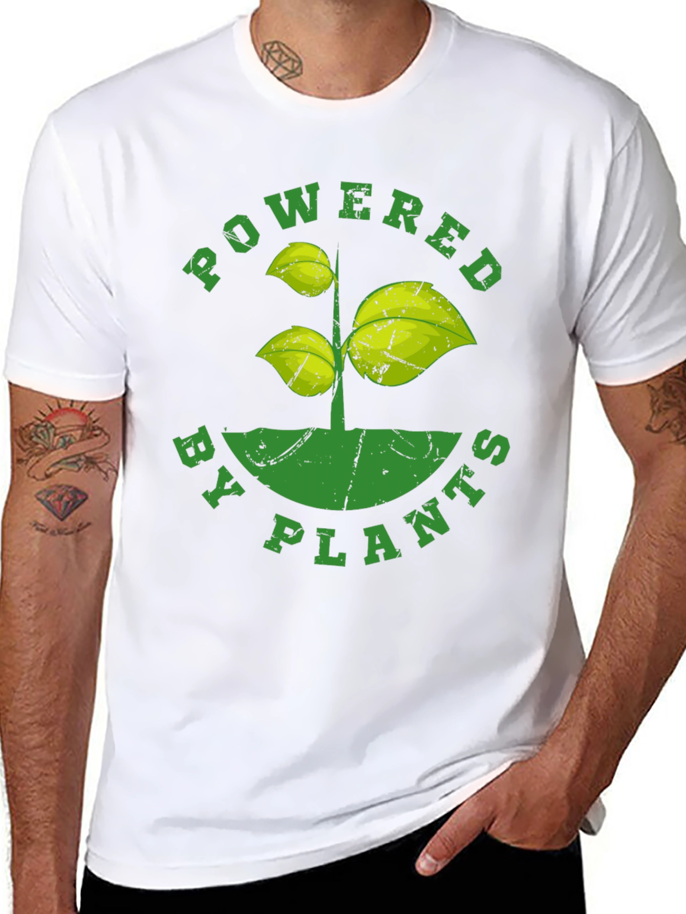 Powered By Plants T-Shirt - Vegan Graphic Tee