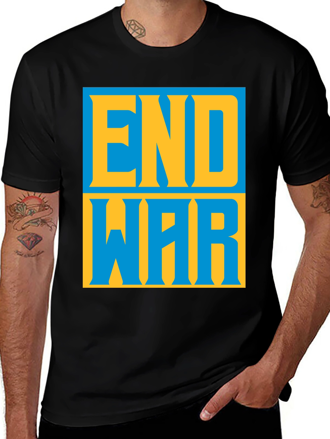End War Graphic Tee - Bold Peace Statement