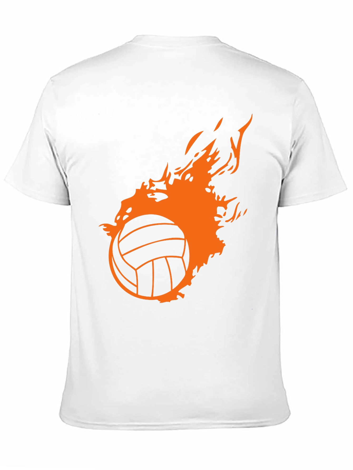 Fiery Volleyball Graphic Tee - Black