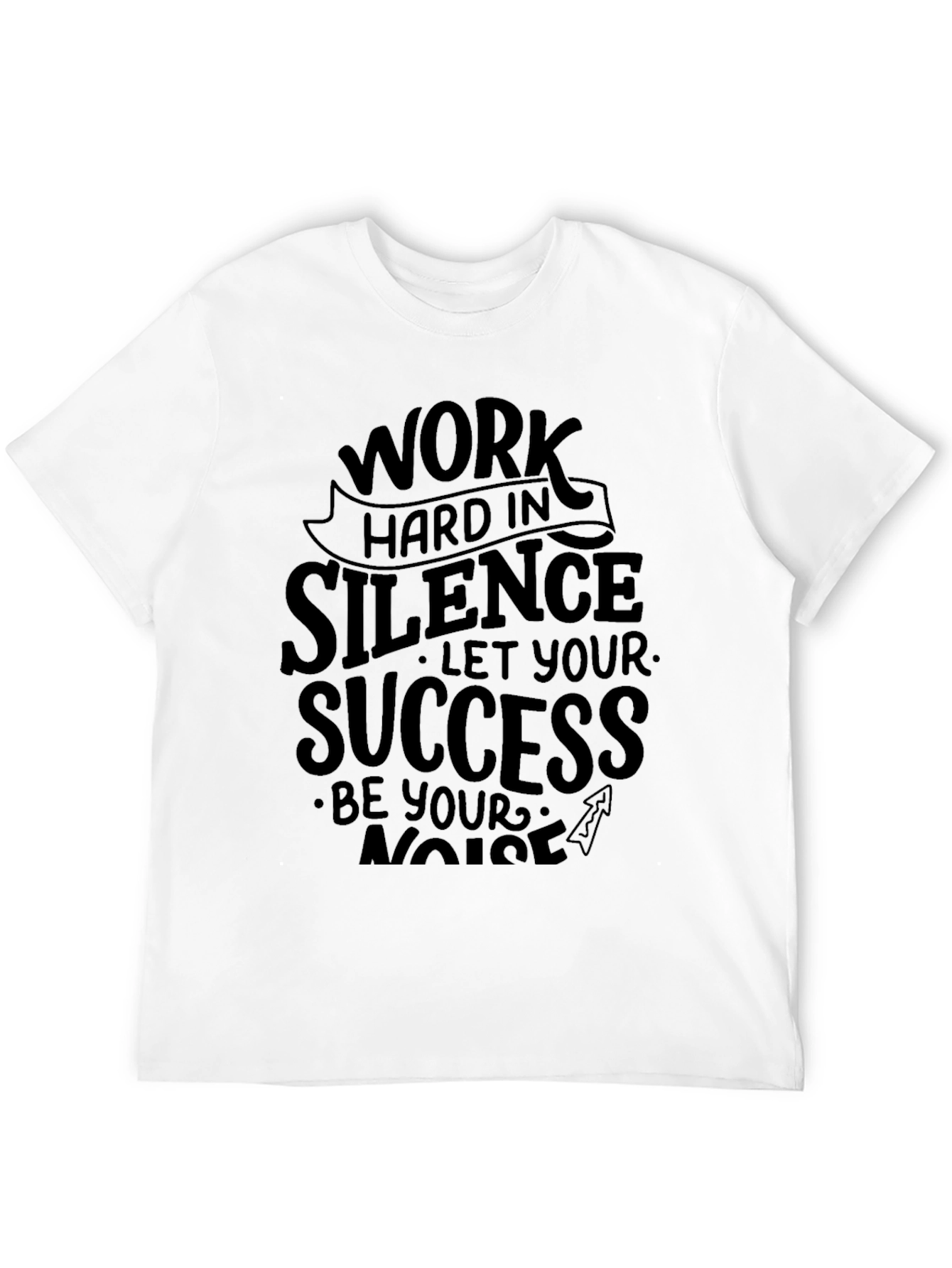 Work Hard In Silence Black Tee
