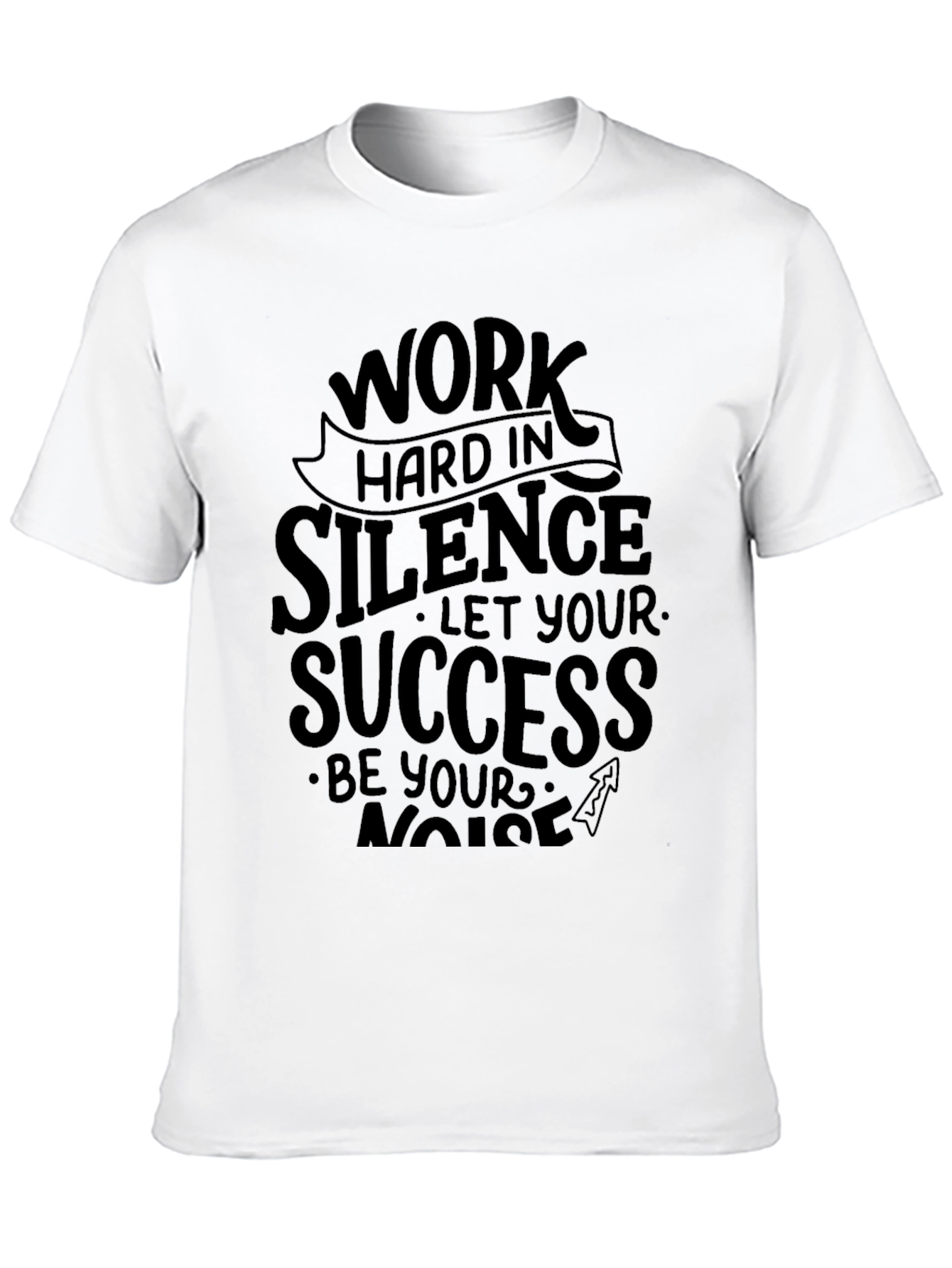 Work Hard In Silence Black Tee