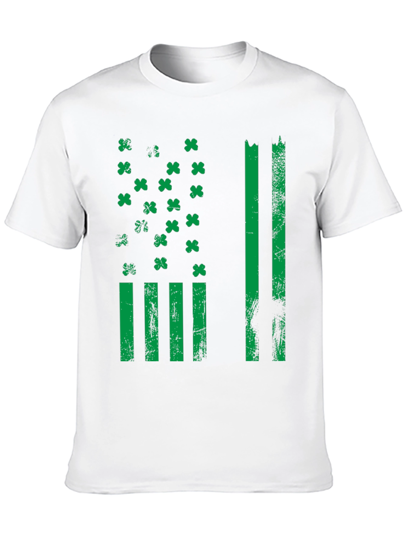 St. Patricks Day American Flag Shamrock T-Shirt