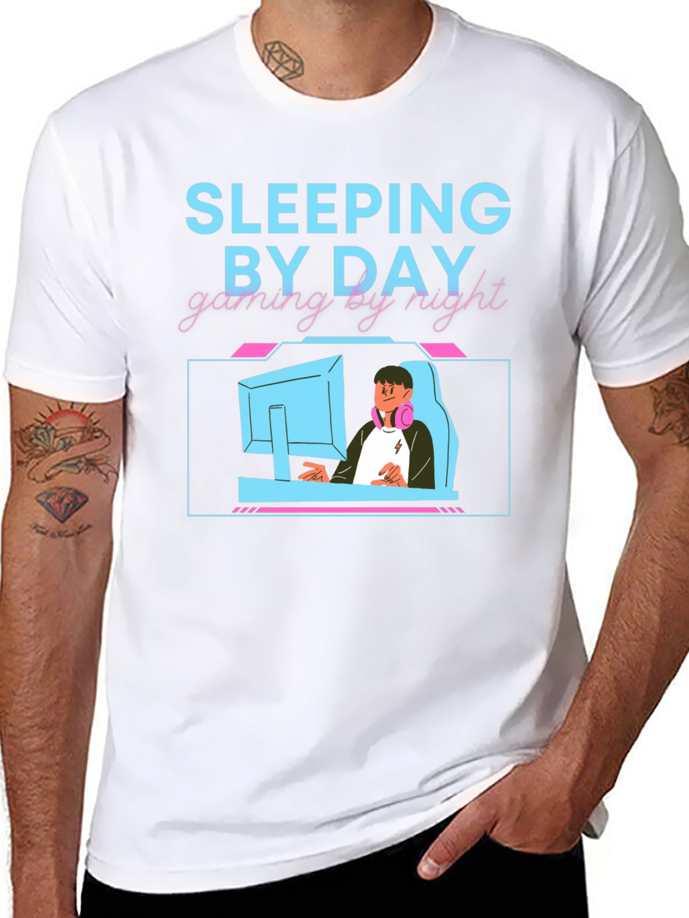 Sleeping By Day Gaming By Night T-Shirt