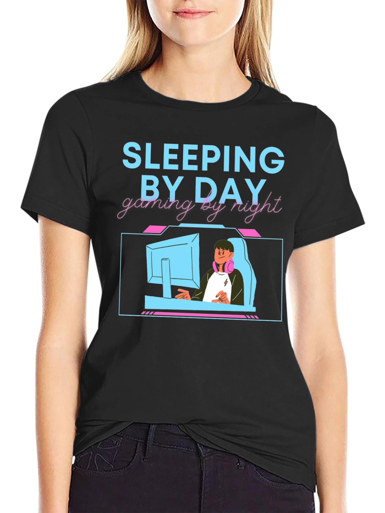 Sleeping By Day Gaming By Night T-Shirt