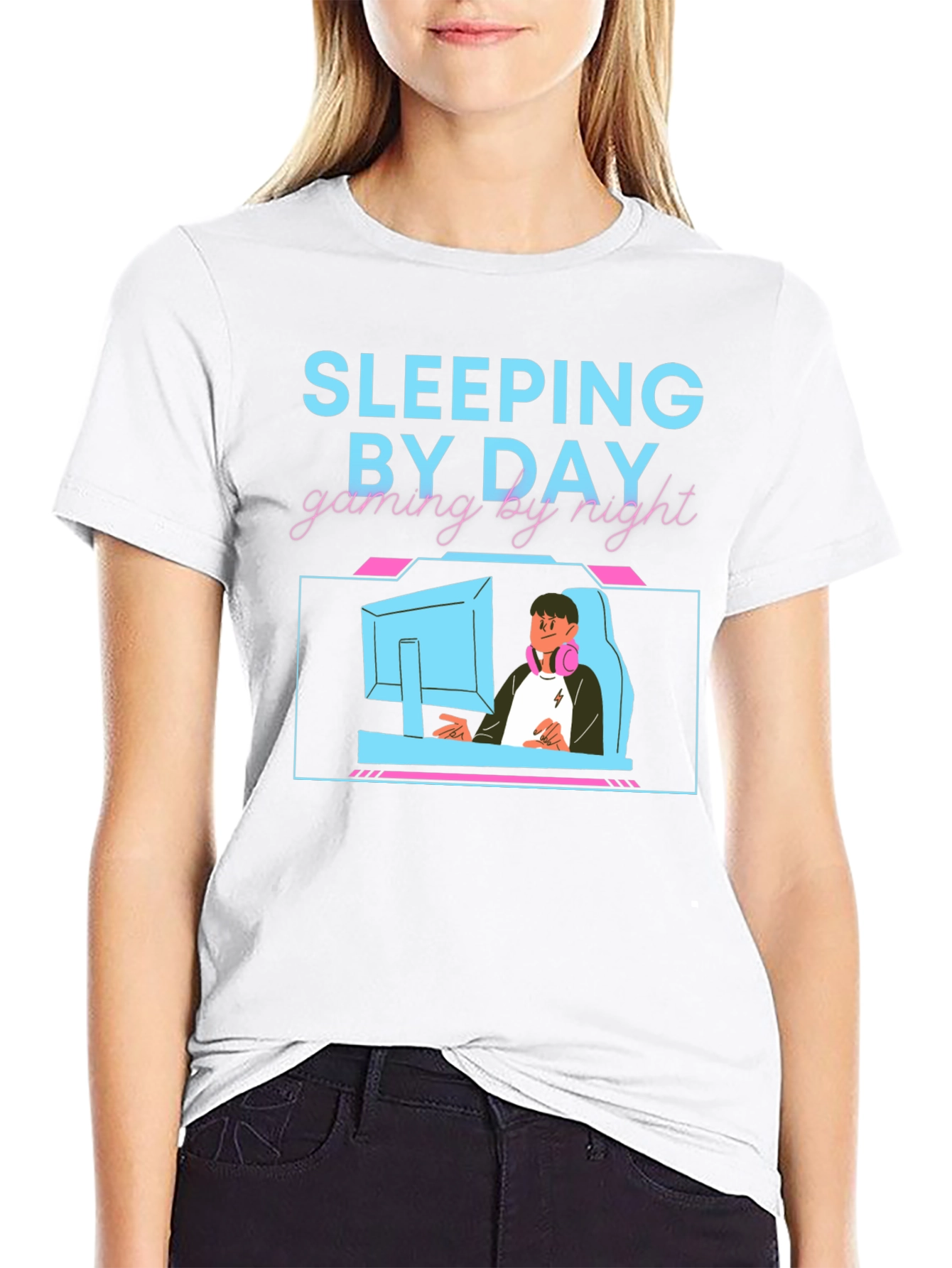 Sleeping By Day Gaming By Night T-Shirt