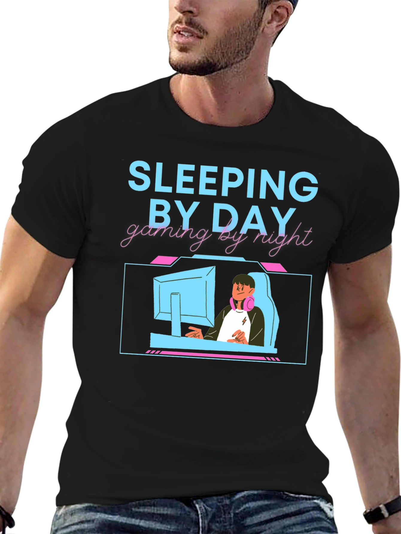 Sleeping By Day Gaming By Night T-Shirt