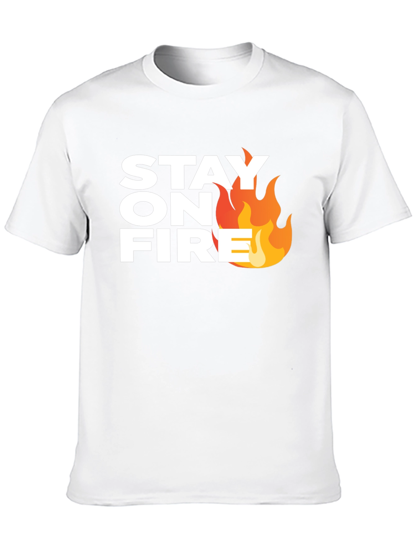 Stay On Fire Graphic Tee - Black Casual T-Shirt