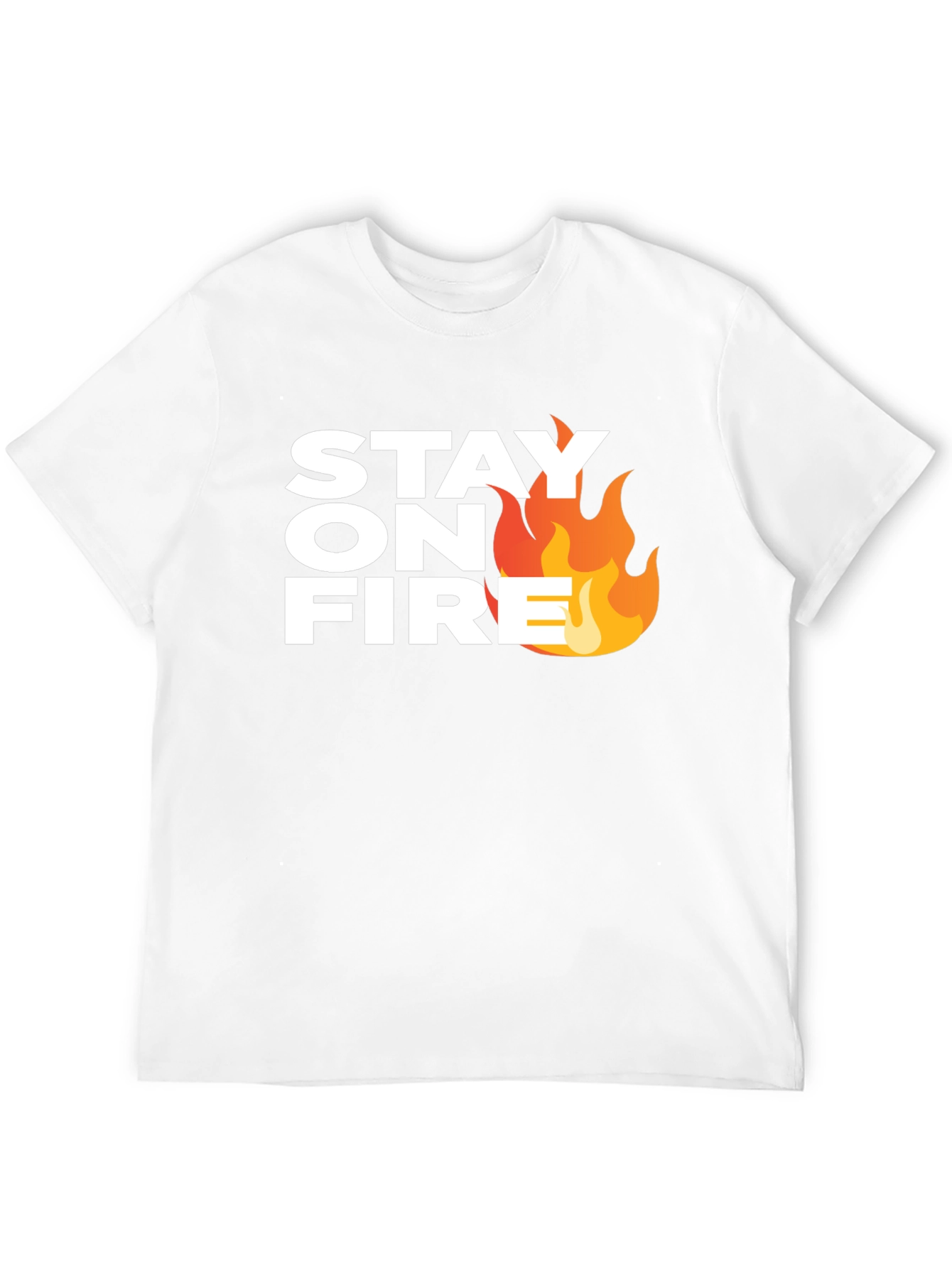 Stay On Fire Graphic Tee - Black Casual T-Shirt