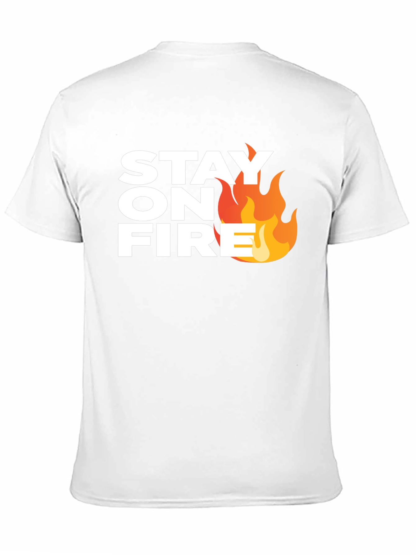 Stay On Fire Graphic Tee - Black Casual T-Shirt