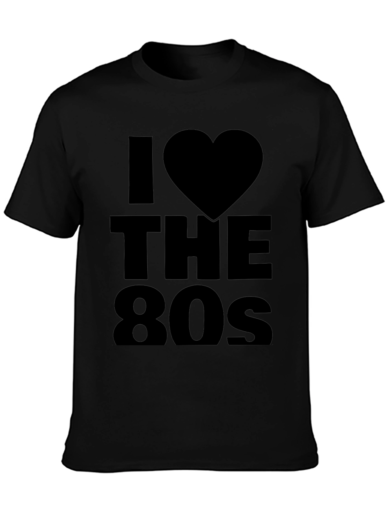 I Love the 80s Black Graphic Tee