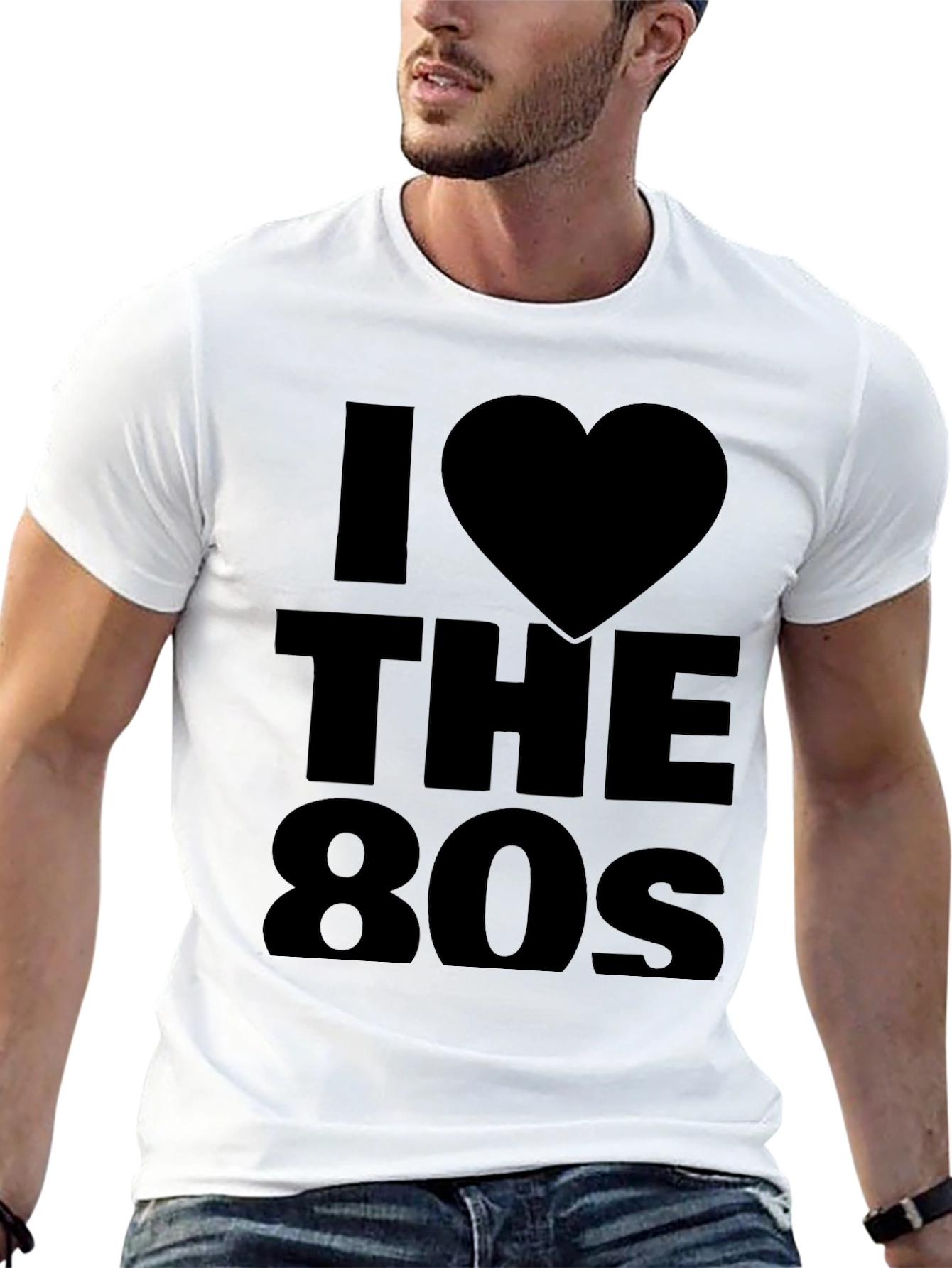 I Love the 80s Black Graphic Tee