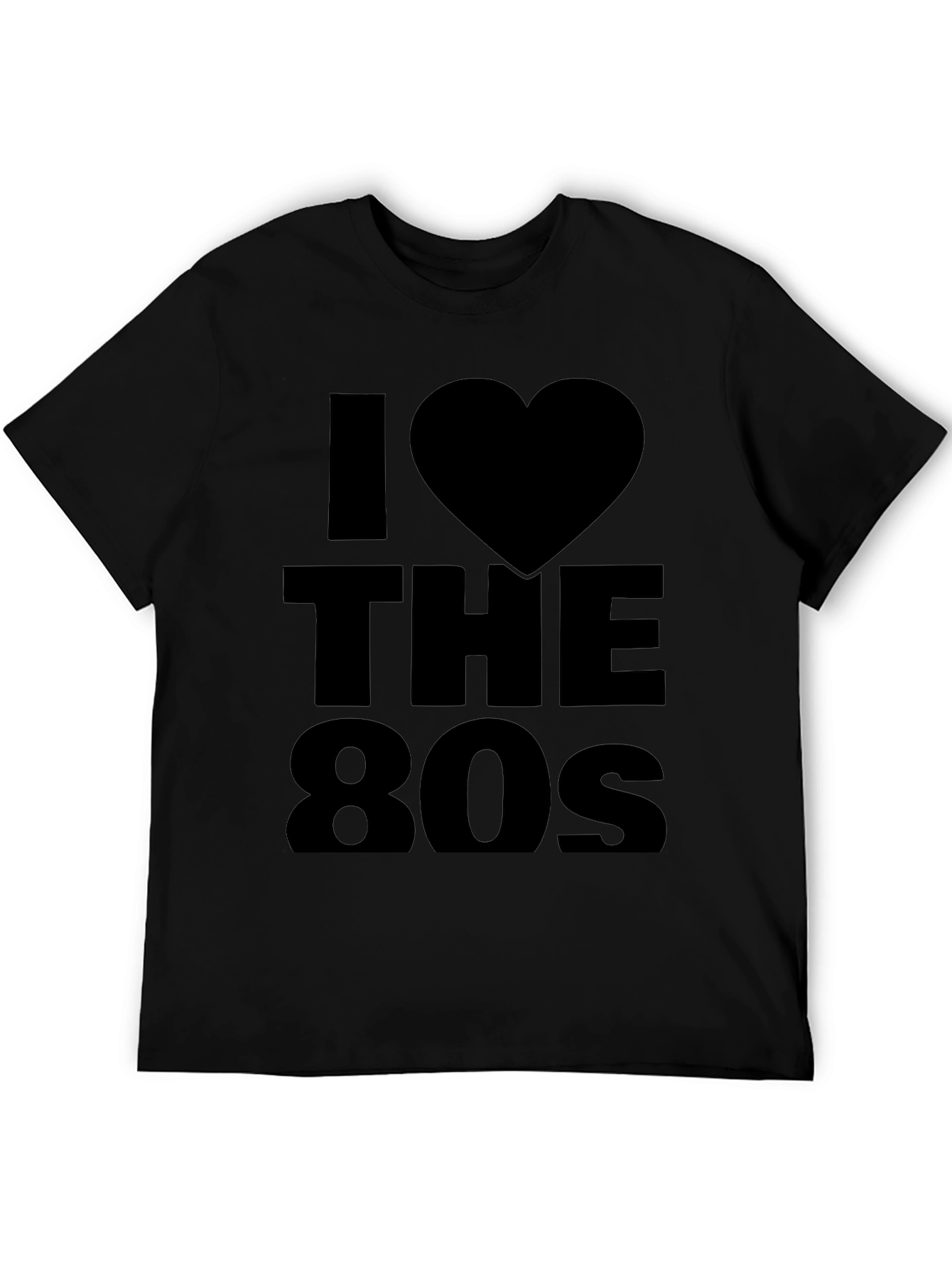 I Love the 80s Black Graphic Tee