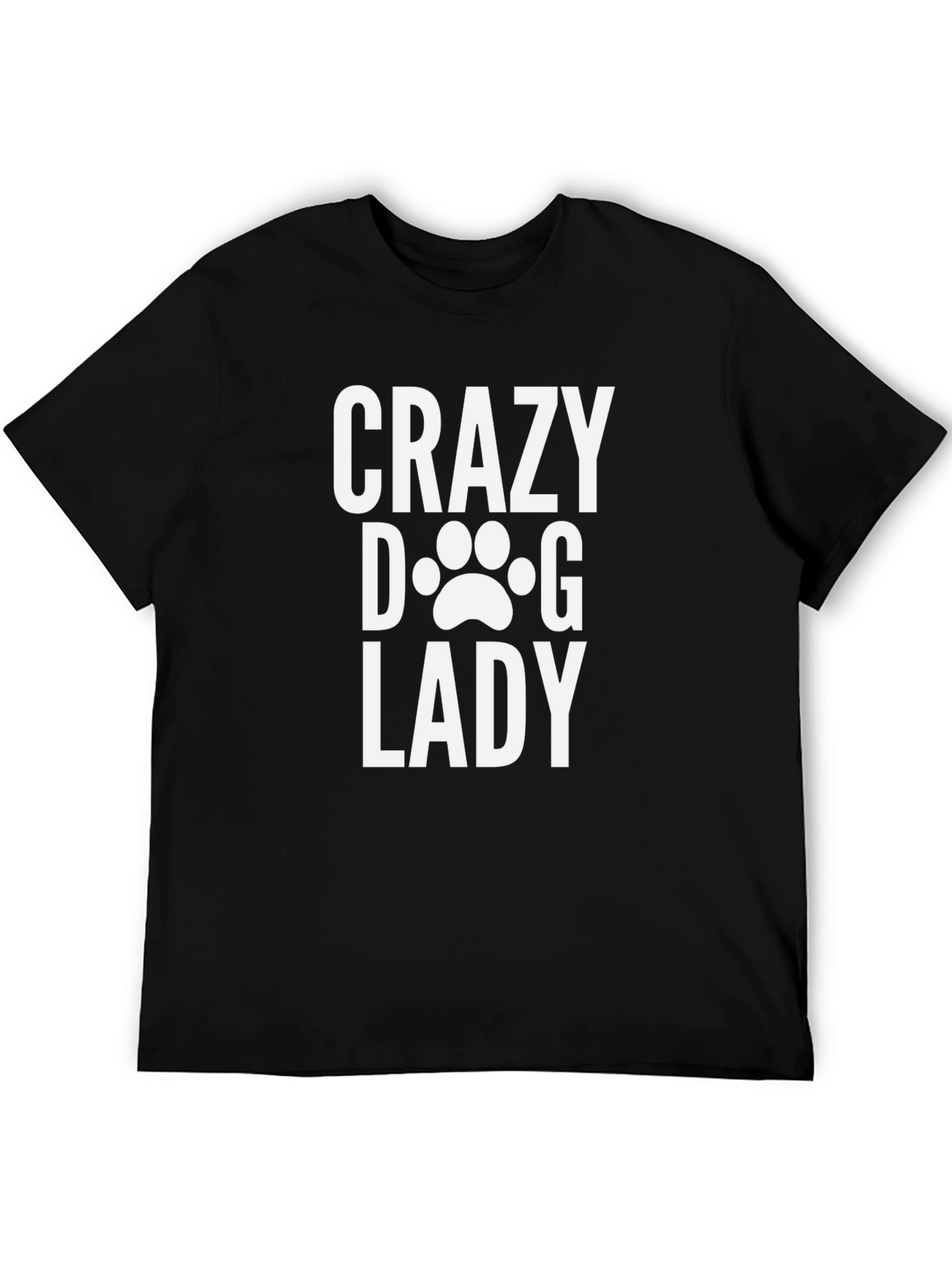 Crazy Dog Lady Graphic Tee - Black