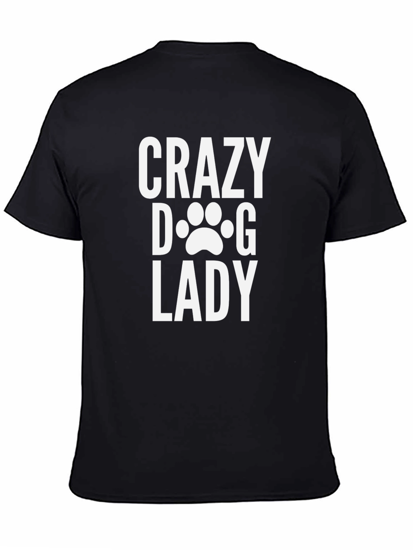 Crazy Dog Lady Graphic Tee - Black
