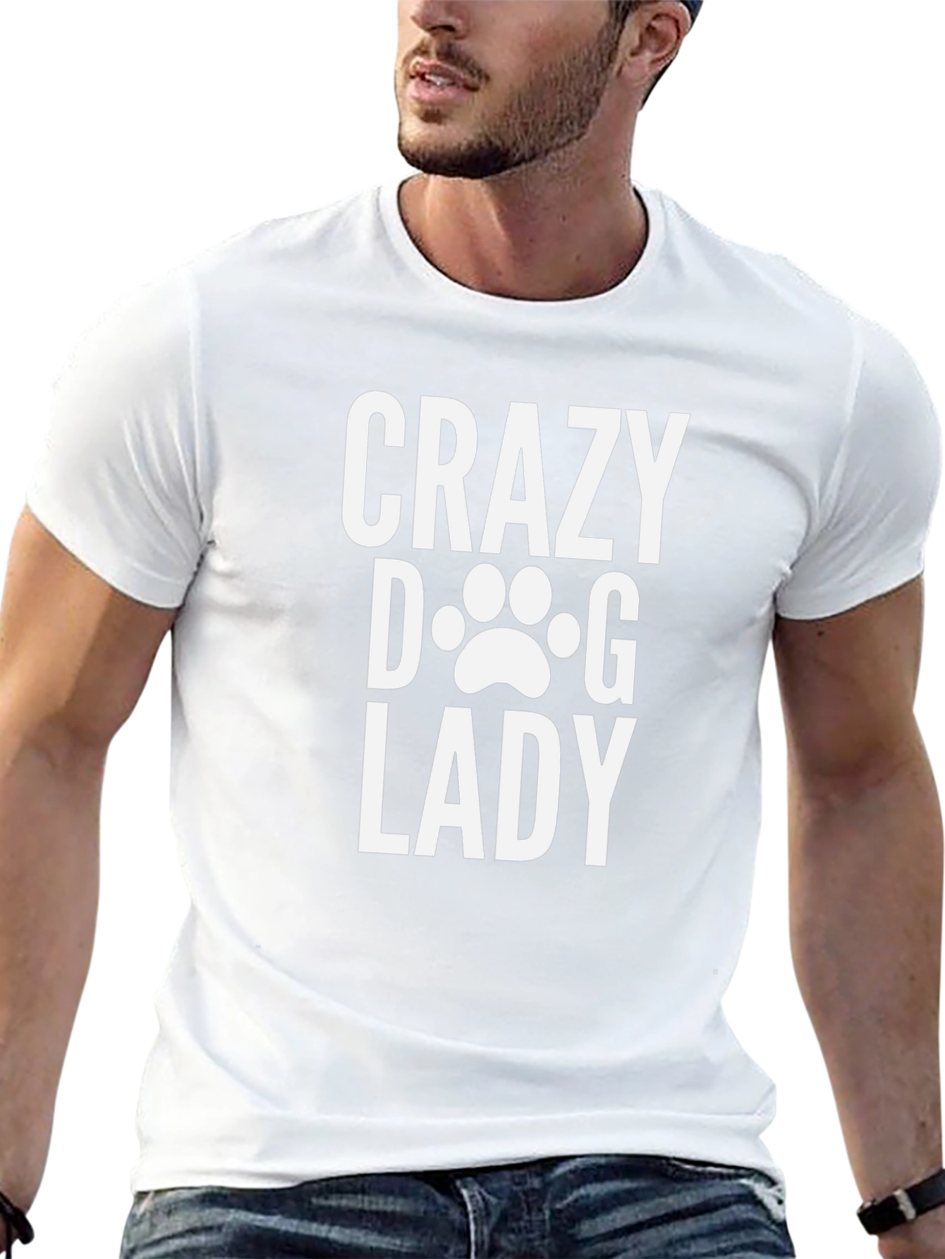 Crazy Dog Lady Graphic Tee - Black