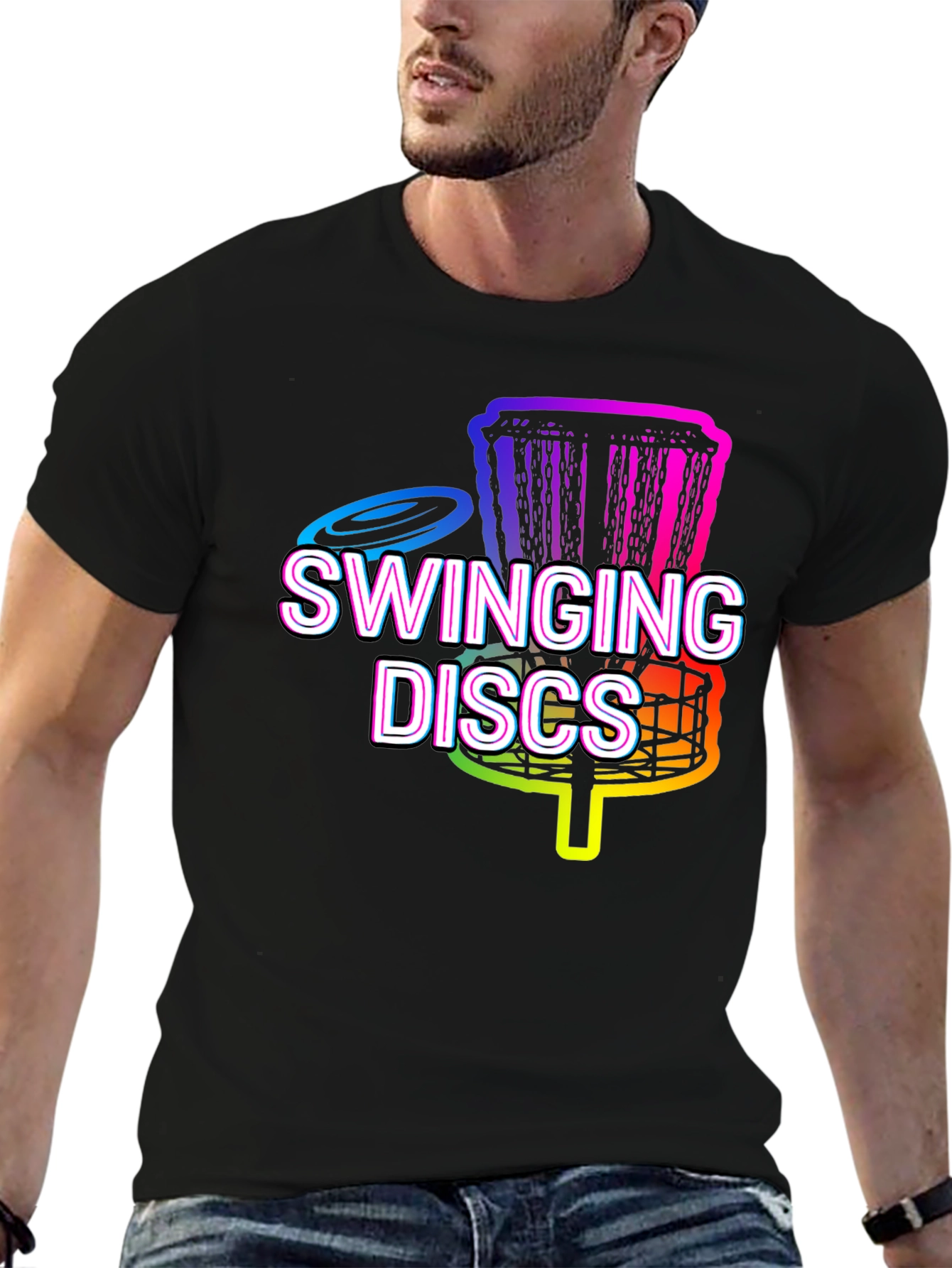 Swinging Discs T-Shirt - Disc Golf Graphic Tee