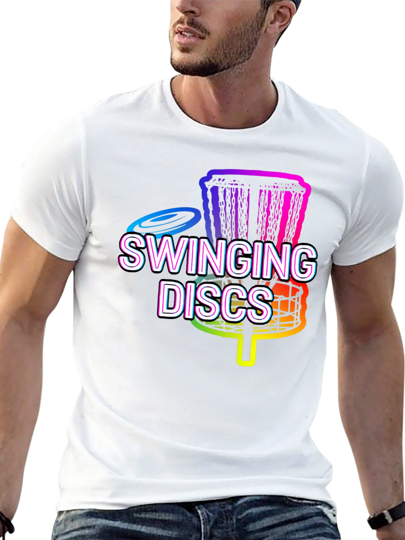 Swinging Discs T-Shirt - Disc Golf Graphic Tee