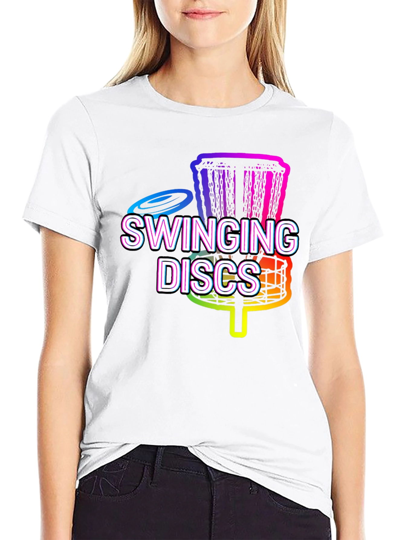 Swinging Discs T-Shirt - Disc Golf Graphic Tee