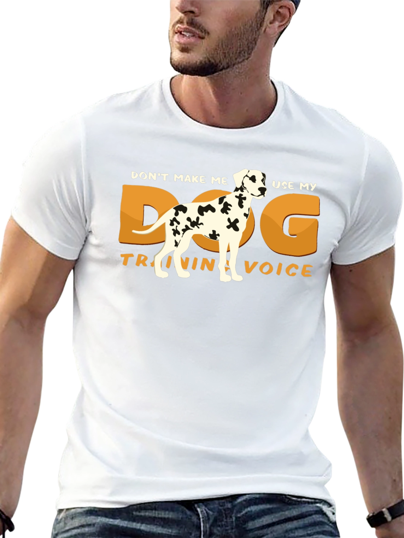 Dog Training Voice T-Shirt - Dalmatian Humor Tee