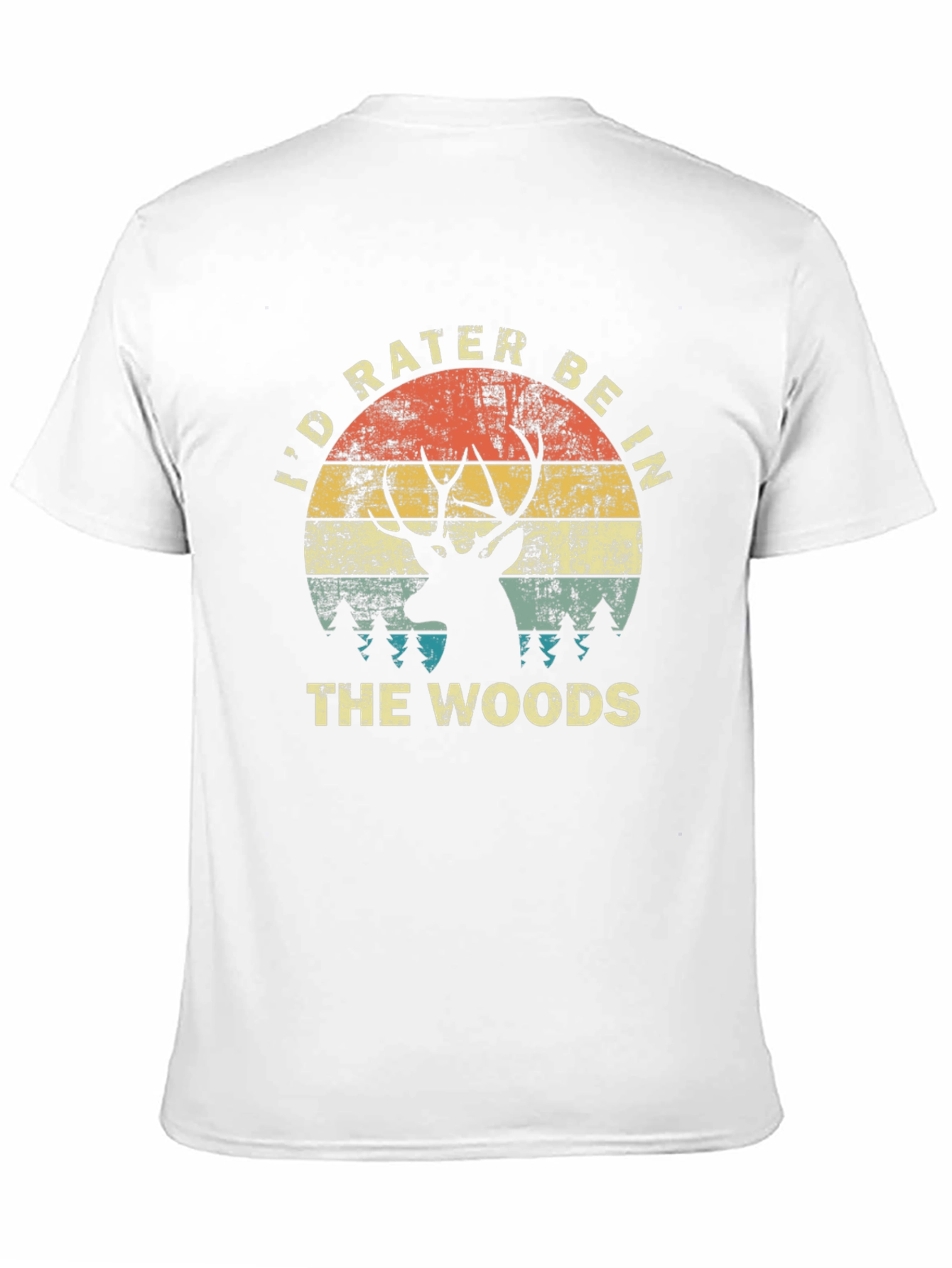 Id Rather Be In The Woods Black T-Shirt