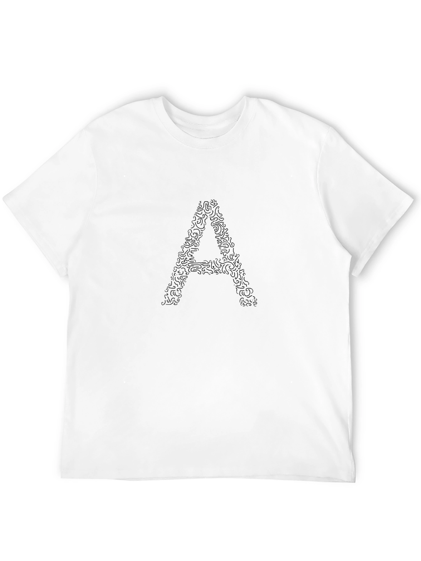 Abstract Initial A Black Tee