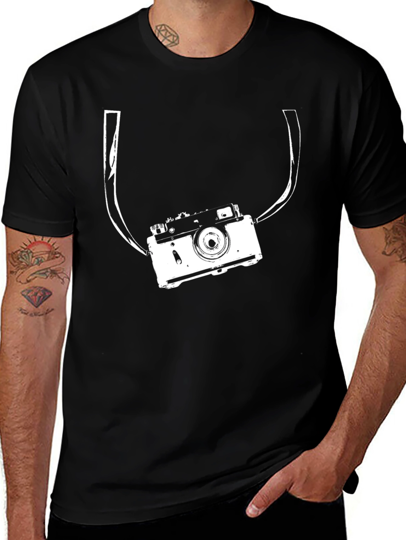 Retro Camera Graphic T-Shirt - Classic Style
