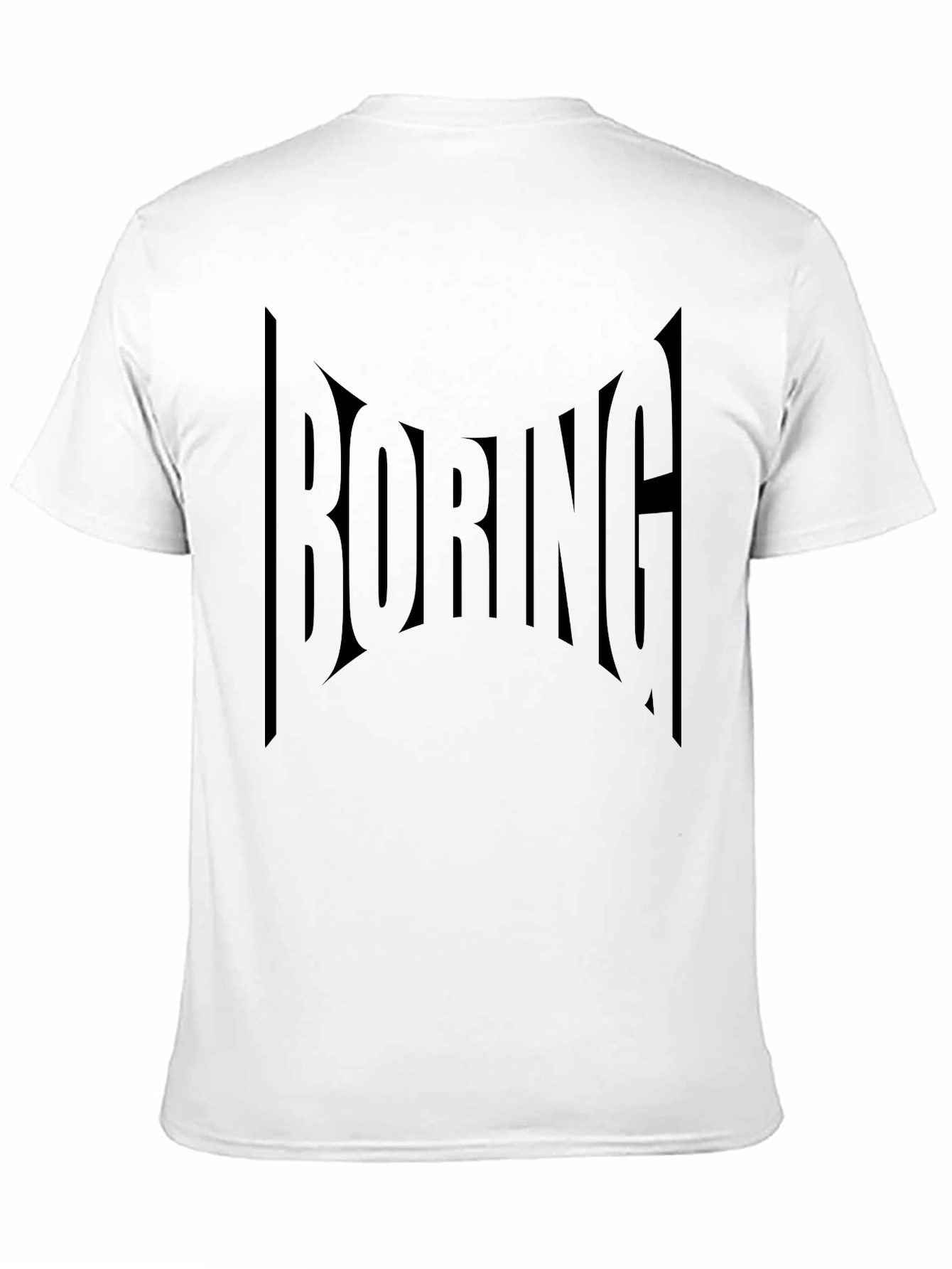 Boring Graphic Tee - Black Casual T-Shirt
