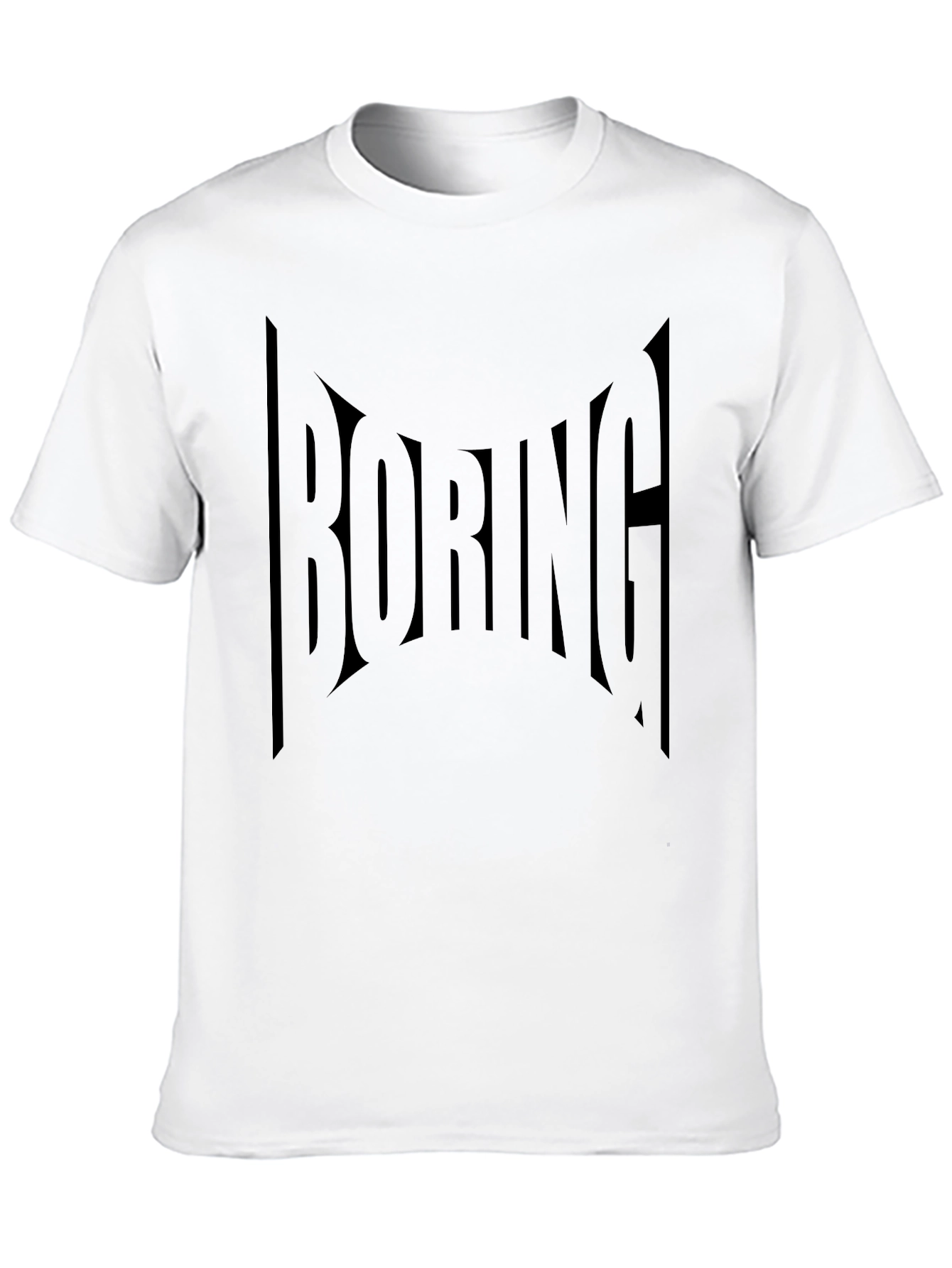 Boring Graphic Tee - Black Casual T-Shirt